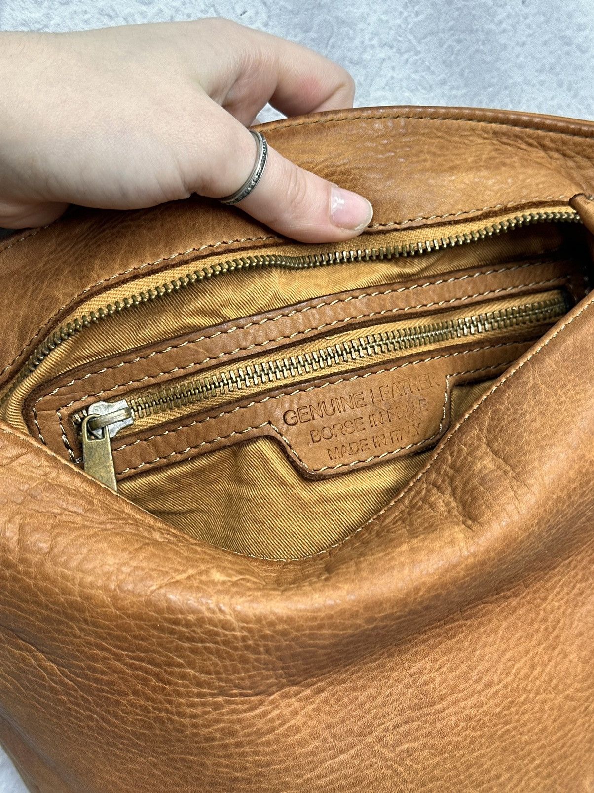 Diesel Vintage AS 98 Metal Zip Design Leather Bag Dolce Gabbana GOA Size ONE SIZE - 9 Thumbnail