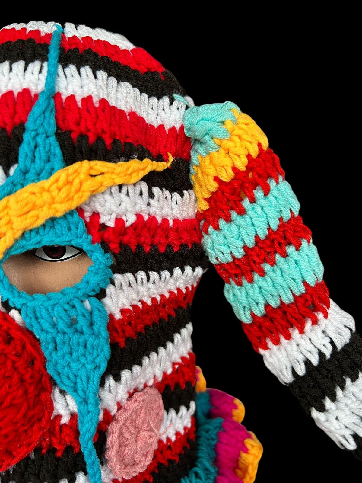 Japanese Brand × Kapital × Vintage Rare Crochet Knitted Handmade Balaclava Masked Size ONE SIZE - 8 Thumbnail