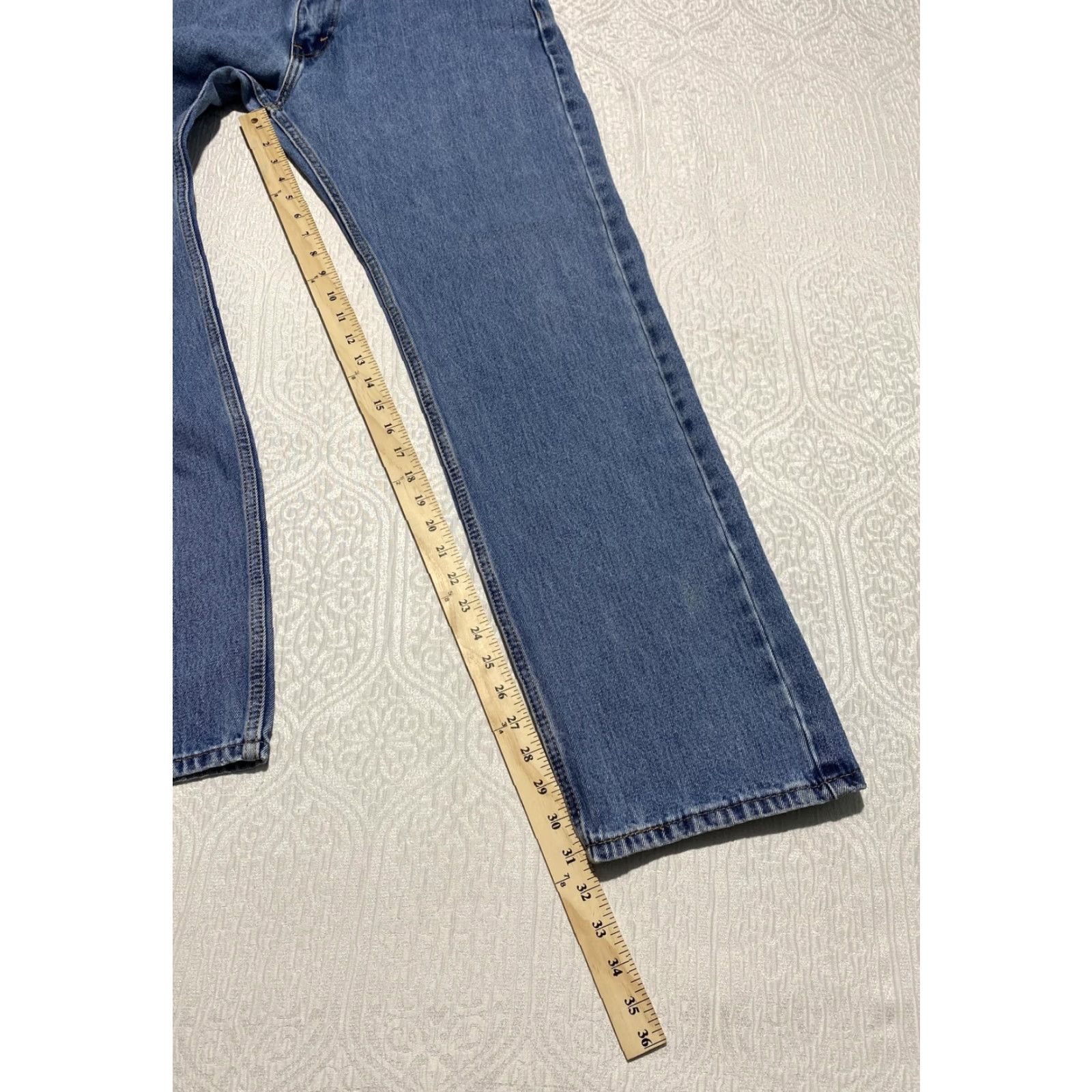 Levi's Levi's Jeans Mens 36x32 Blue Denim 100% Cotton Straight Leg Five Pocket Classic Size US 36 / EU 52 - 7 Thumbnail