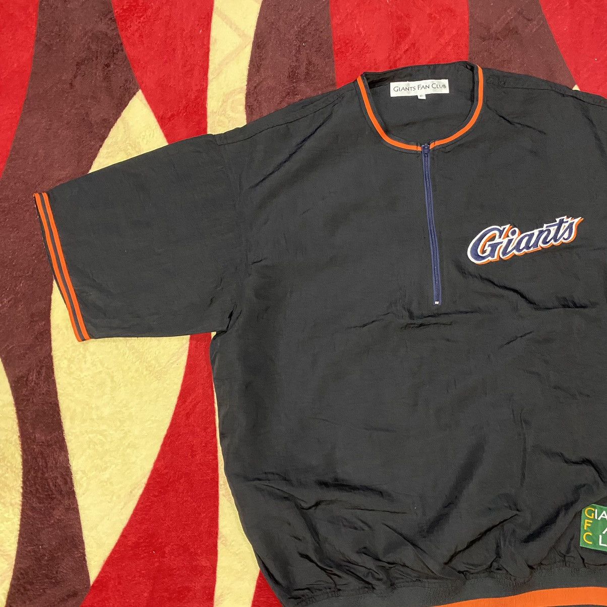 Giant × Vintage Vintage Giants Fan Club Half Zipper Jersey Size US XL / EU 56 / 4 - 5 Thumbnail