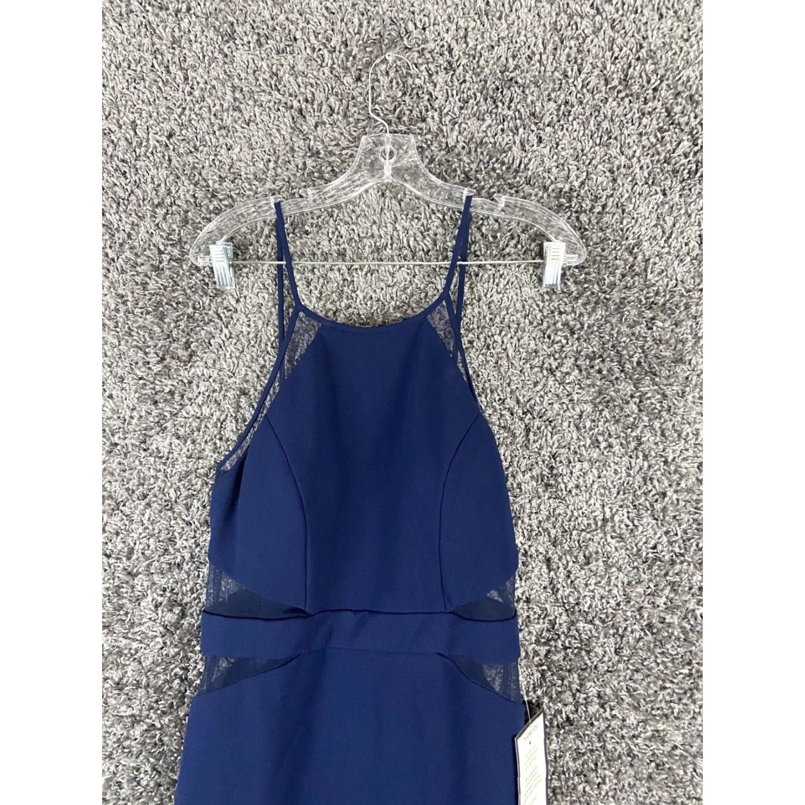 Vintage NEW City Studio Macy’s Gown Dress Women’s 11 Petite Sheer Sides Sleeveless Slit Size L / US 10 / IT 46 - 7 Thumbnail