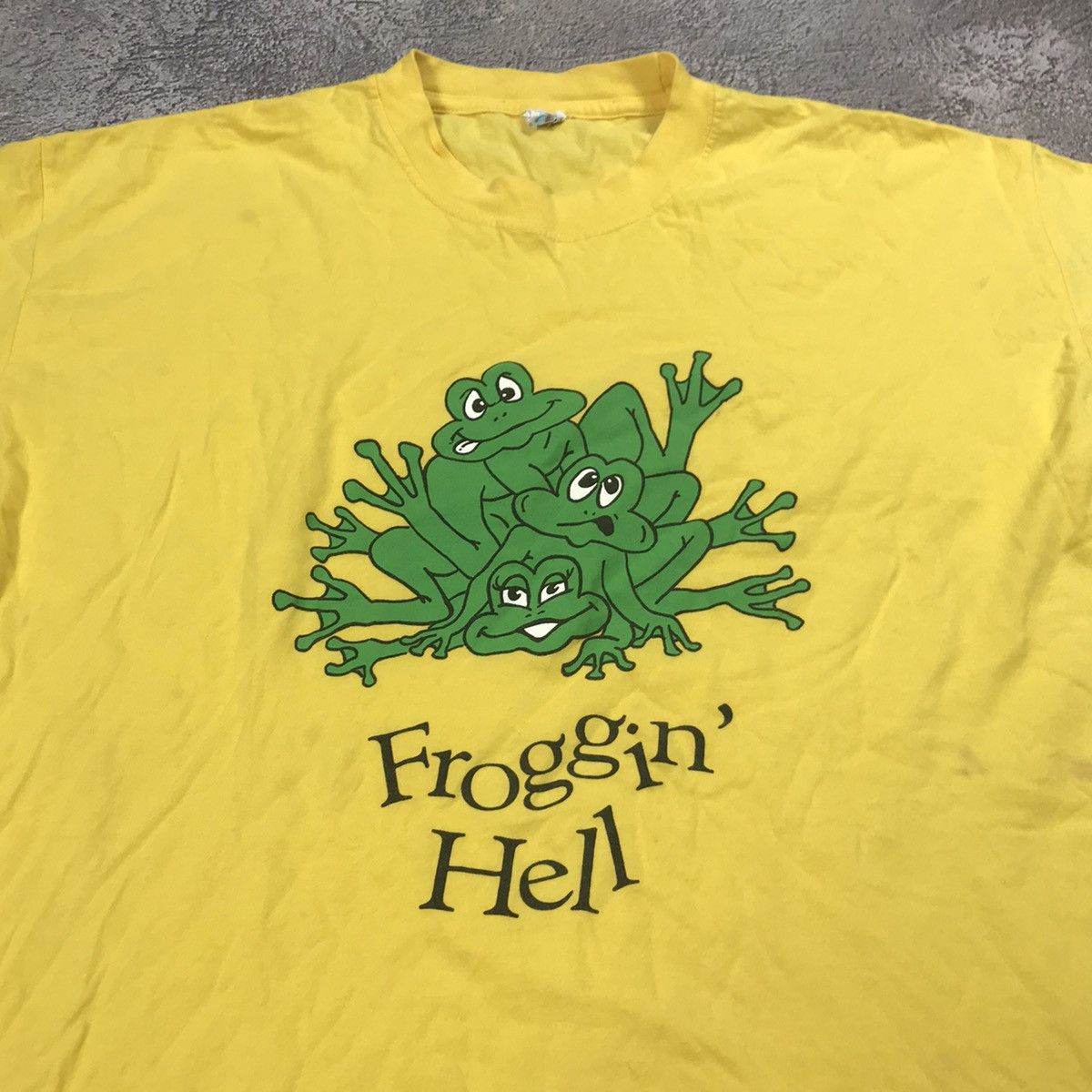 Vintage Vintage Y2K Sun Faded Graphic Tee Frog Humor Streetwear XXL Size US XXL / EU 58 / 5 - 2 Thumbnail