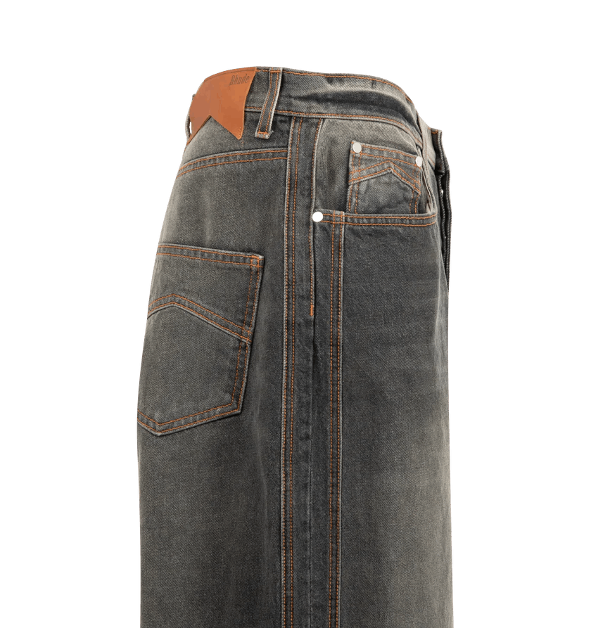 Rhude o1h1sh11225 Wide Leg Traxedo Denim in Black Size US 34 / EU 50 - 4 Thumbnail