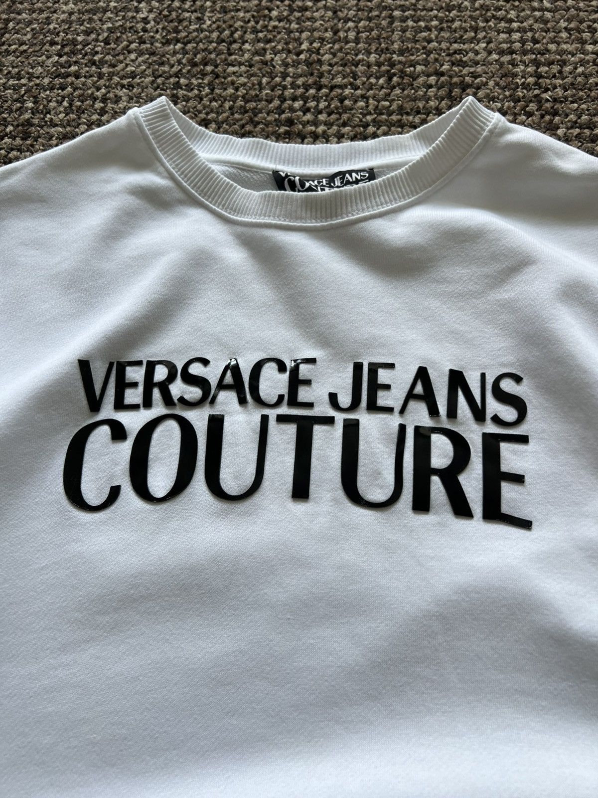Versace Jeans Couture Versace Jeans Couture Big Logo Sweatshirt White Size US S / EU 44-46 / 1 - 5 Thumbnail