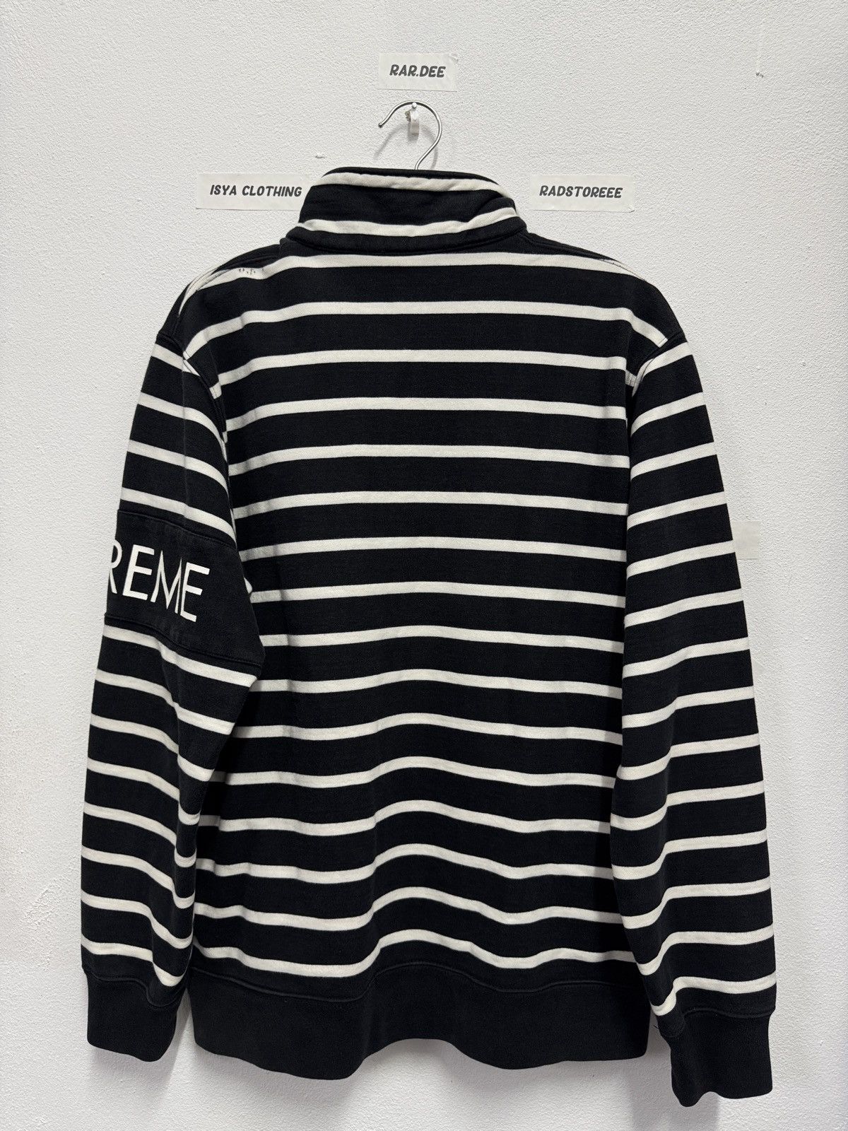 Supreme Supreme Stripe Halfzipper Sweatshirt Size US M / EU 48-50 / 2 - 9 Thumbnail