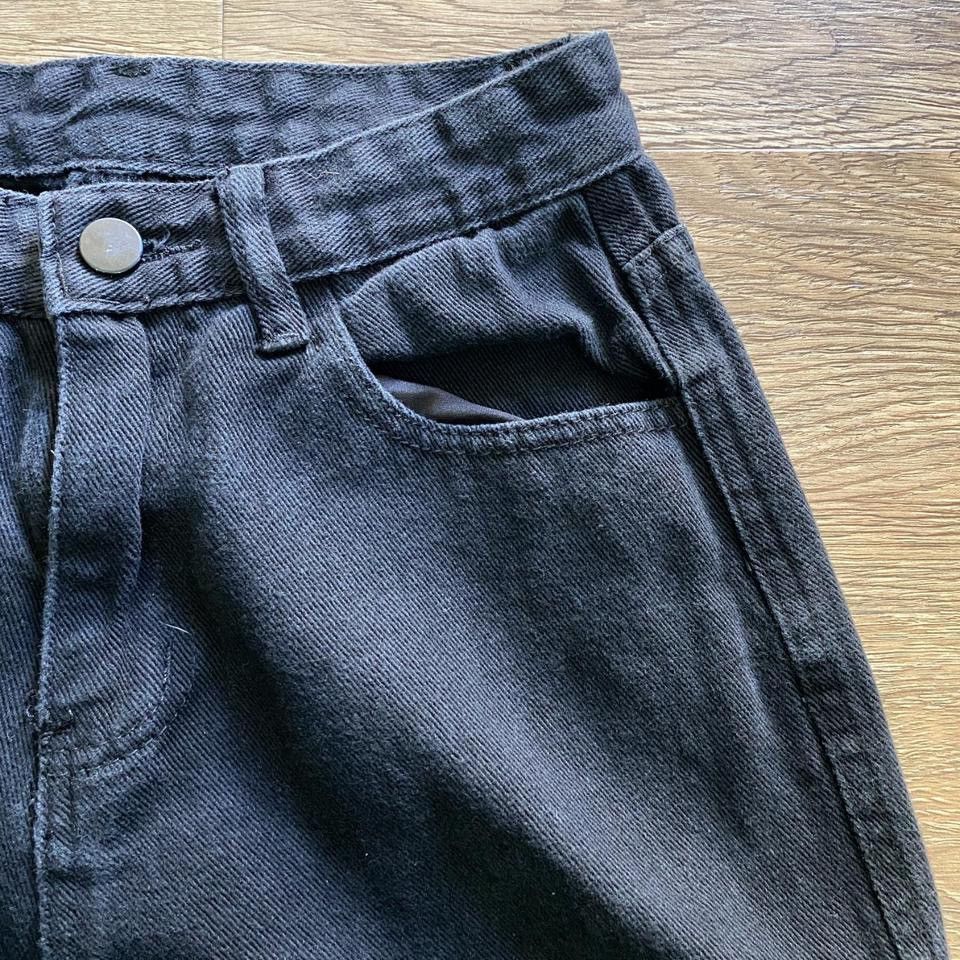 Other Black Cargo Jeans with Deep Pockets + Side Slits Size 25" / US 0 / IT 36 - 7 Thumbnail
