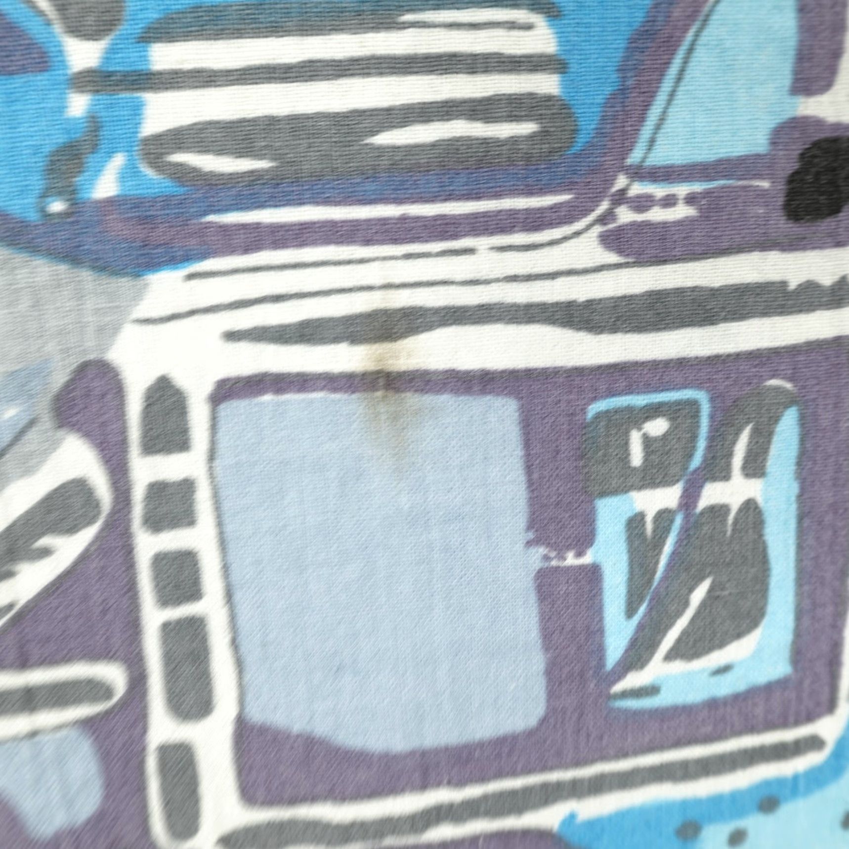 Vintage VINTAGE Campus Shirt Mens Large 80s Geometric Blue Short Sleeve Button-Up Casual Size US L / EU 52-54 / 3 - 4 Thumbnail