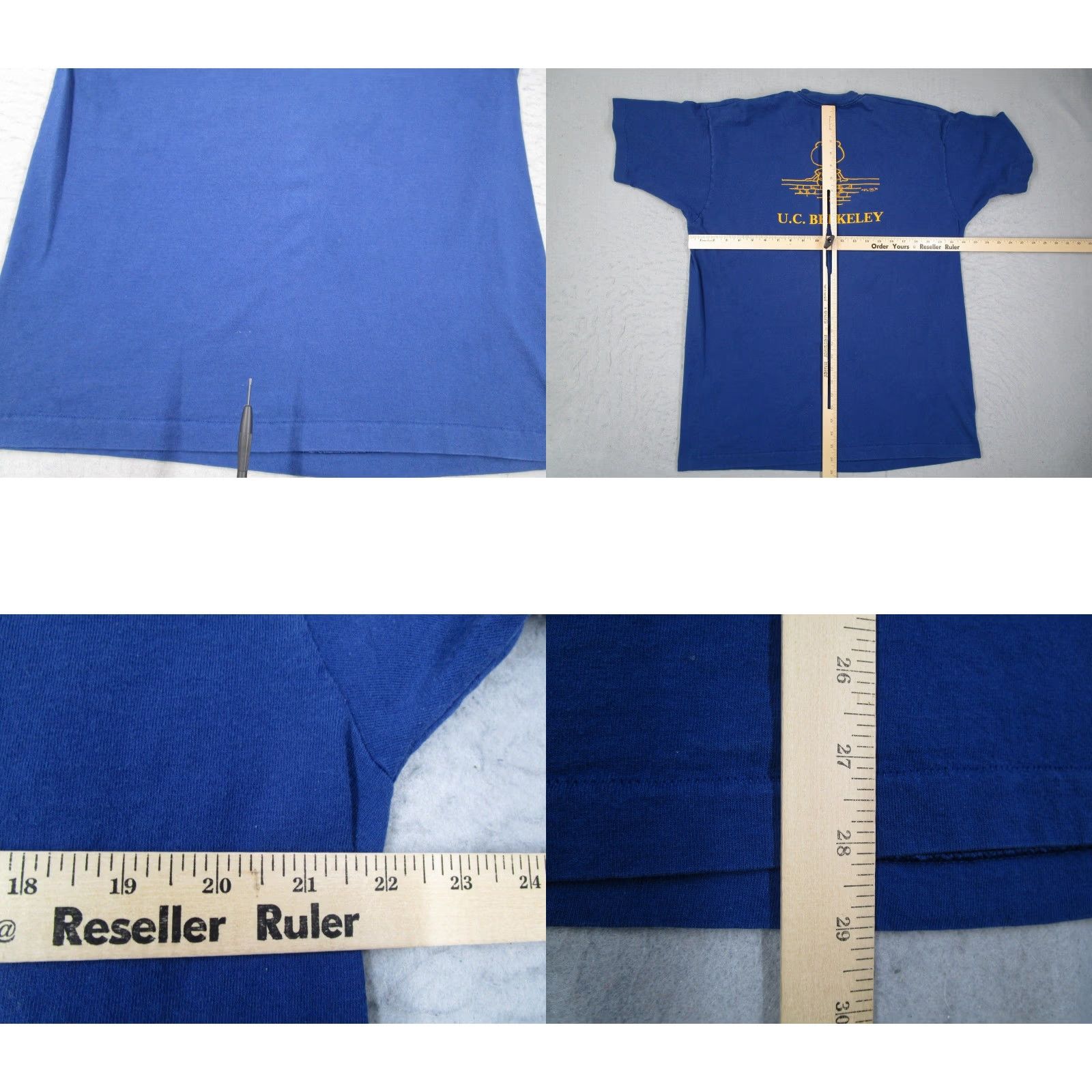Fruit Of The Loom VINTAGE UC Berkeley Tau House Oski T Shirt Fruit of the Loom Blue XL USA Size US XL / EU 56 / 4 - 8 Thumbnail