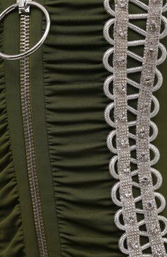 Balmain o1y0525 Mini Dress in Green/White Size S / US 4 / IT 40 - 2 Thumbnail