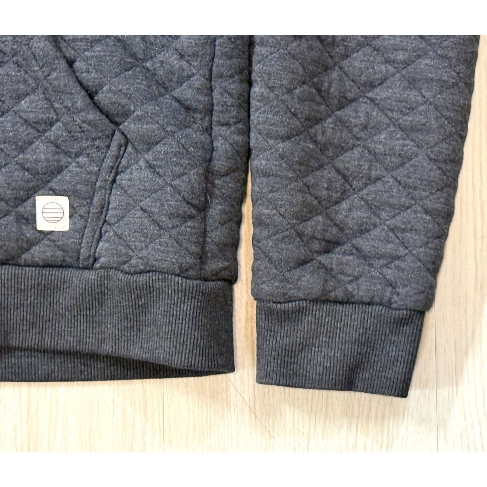 Marine Layer Marine Layer Men's Corbet Quilted Full Zip Hoodie Medium Gray Core Zip Hoodie Size US M / EU 48-50 / 2 - 5 Thumbnail