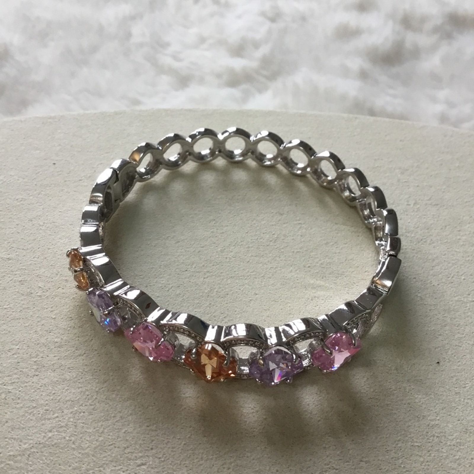 Other Silver Multi-Crystal Bracelet Size ONE SIZE - 3 Thumbnail