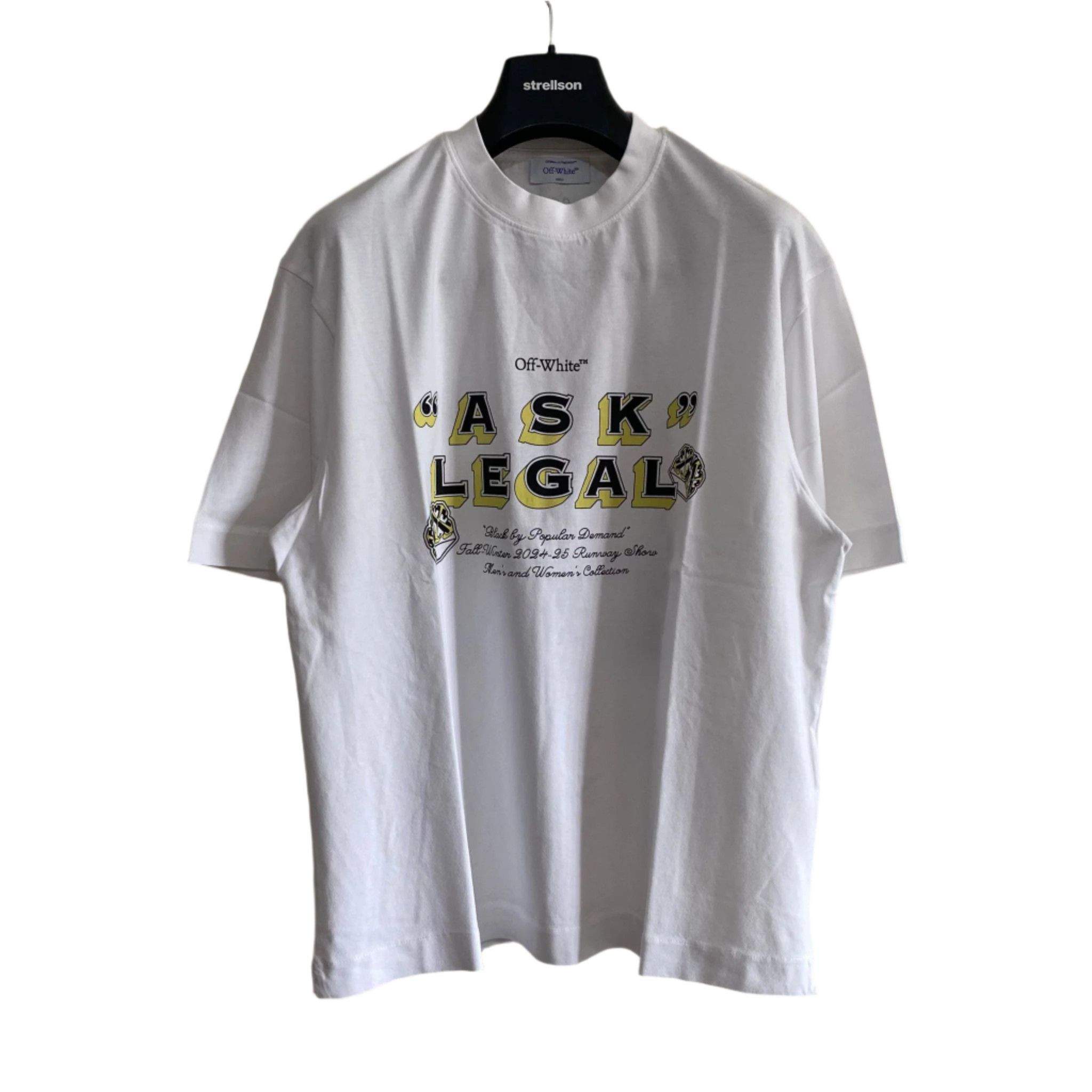 Off-White White Ask Legal Arrows Oversized Skate T-Shirt Size US XS / EU 42 / 0 - 1 Thumbnail