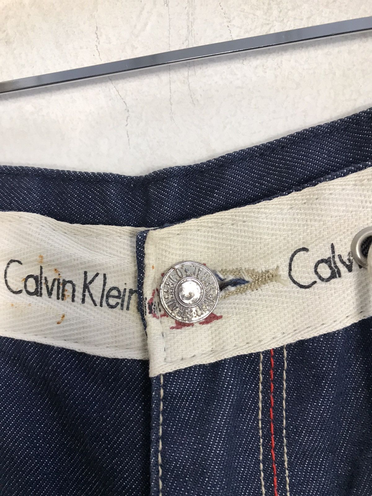 Calvin Klein × Vintage Vintage Calvin Klein Indigo Denim Zipper Size US 30 / EU 46 - 8 Thumbnail