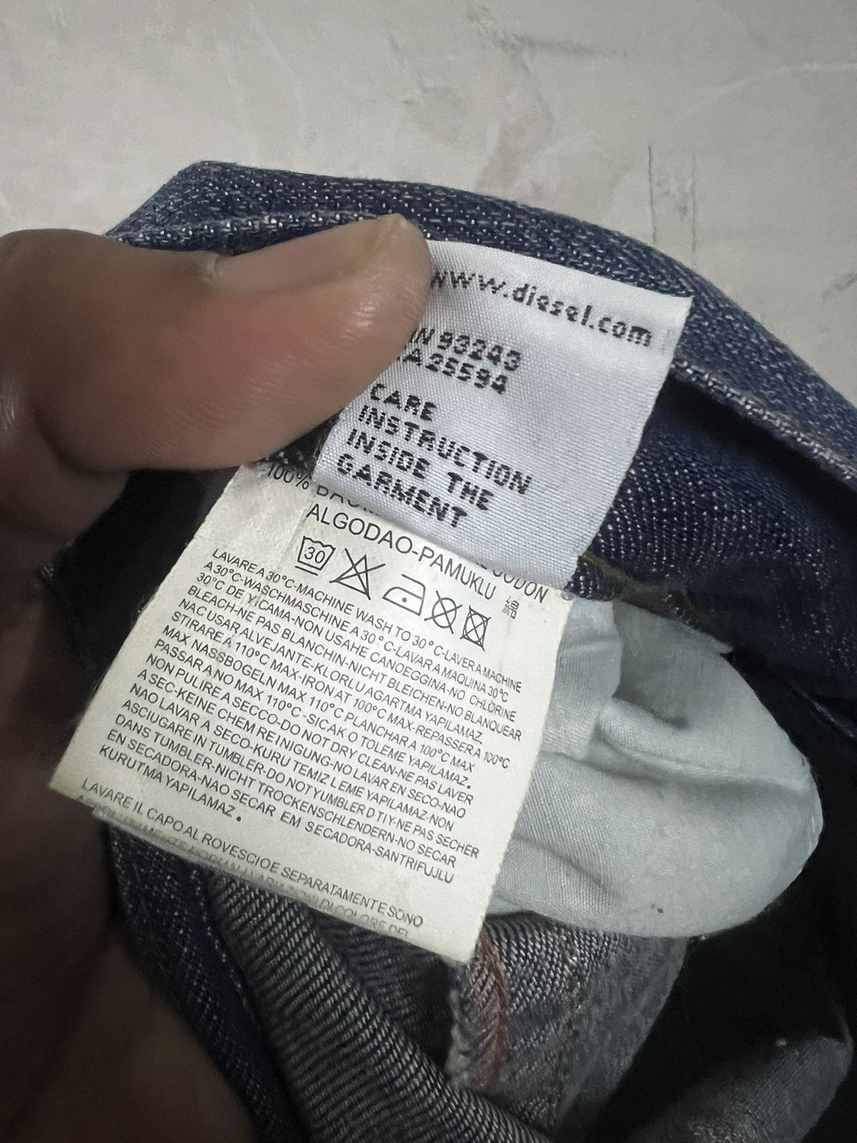 Designer × Diesel LOOSE CUT DIESEL DISTRESSED DENIM PANT Size US 34 / EU 50 - 12 Thumbnail