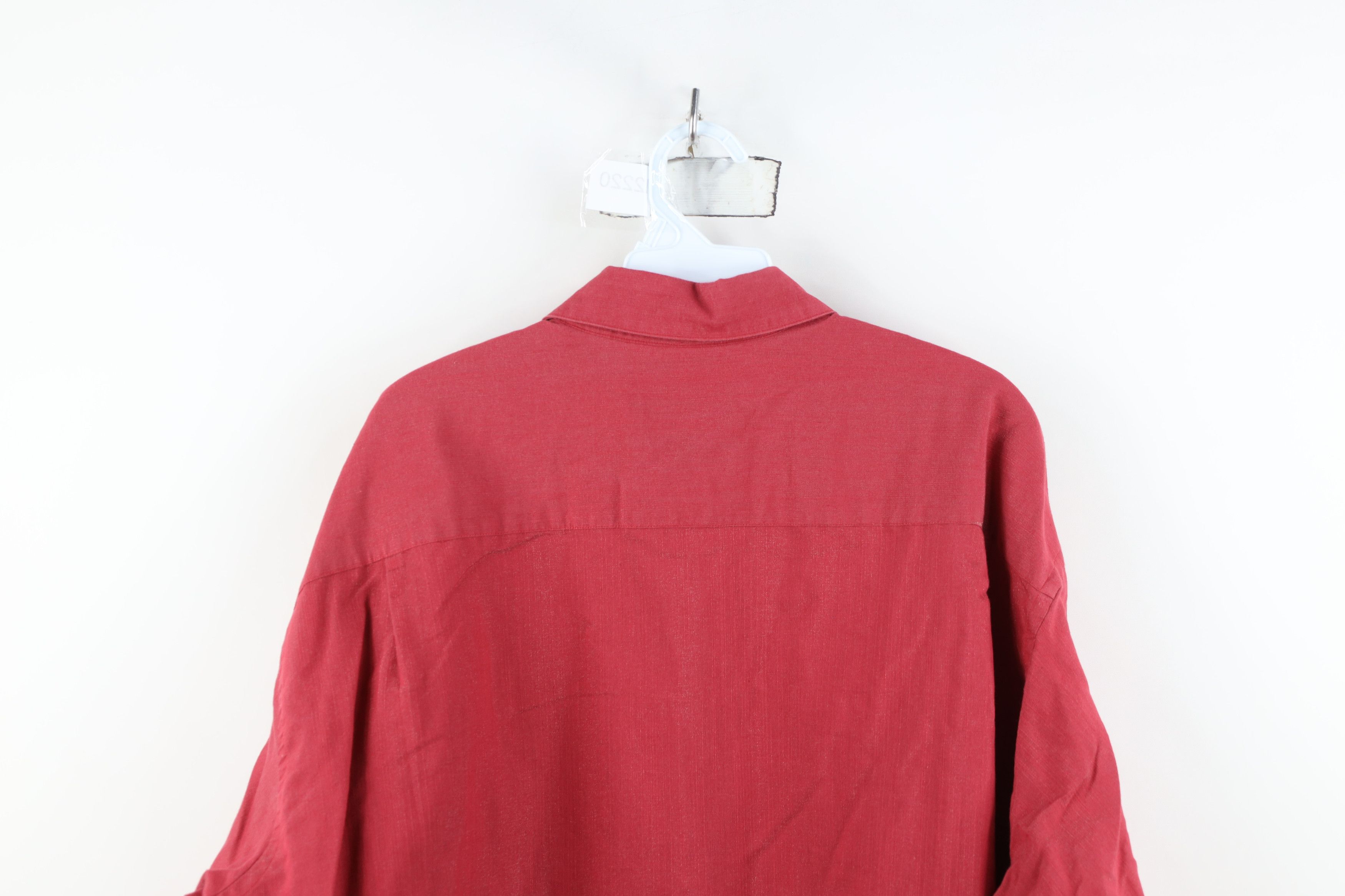 Fubu Vintage 90s Y2K FUBU Metallic Collared Button Shirt Red Size US L / EU 52-54 / 3 - 11 Thumbnail