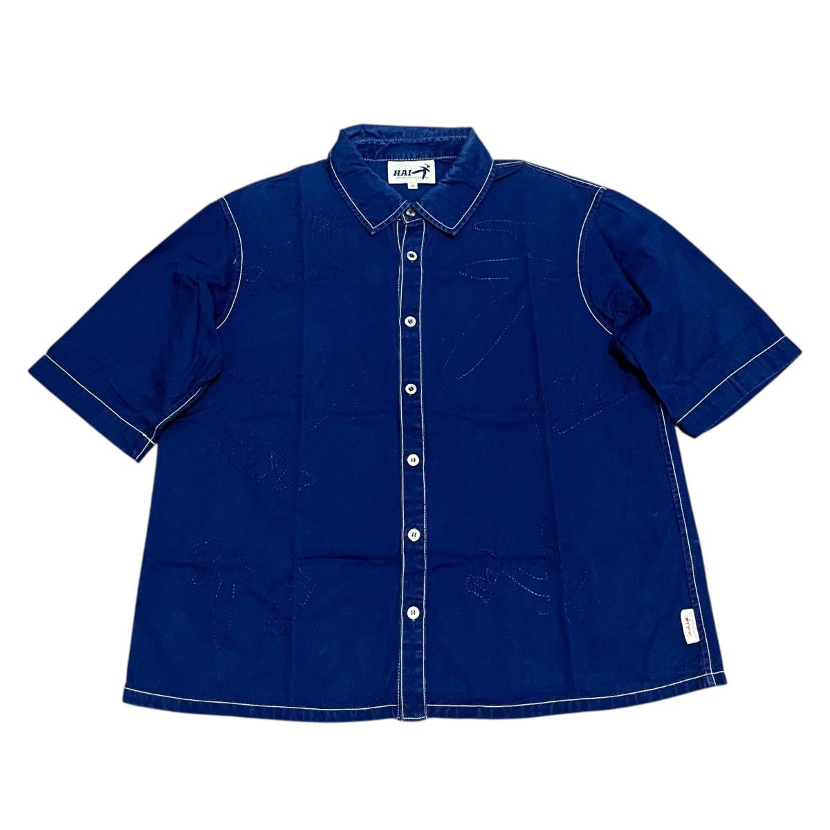HAI SPORTING GEAR INDIGO Embroidery Shirt Japanese Brand