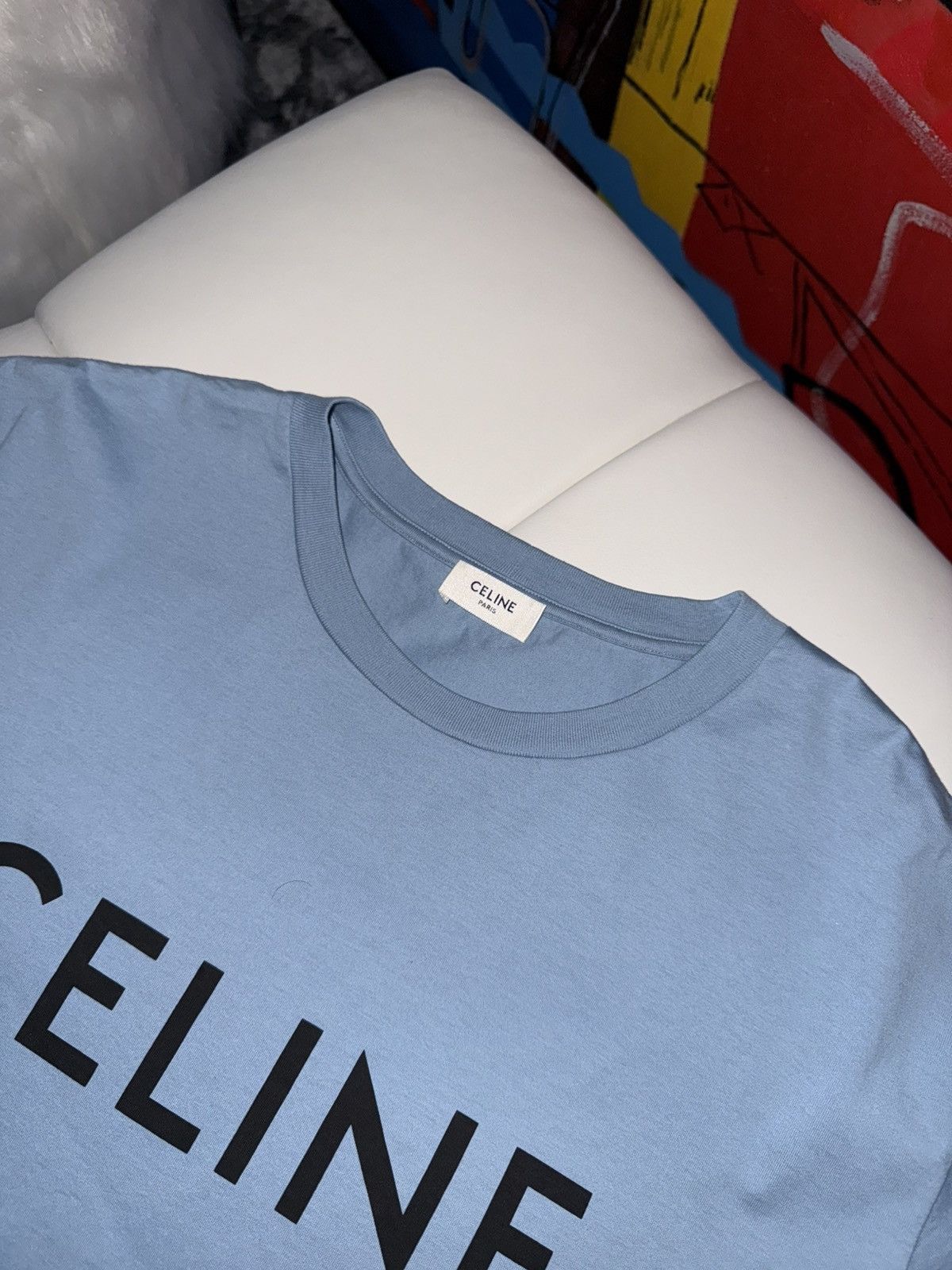 Celine Celine logo t shirt Size US M / EU 48-50 / 2 - 3 Thumbnail