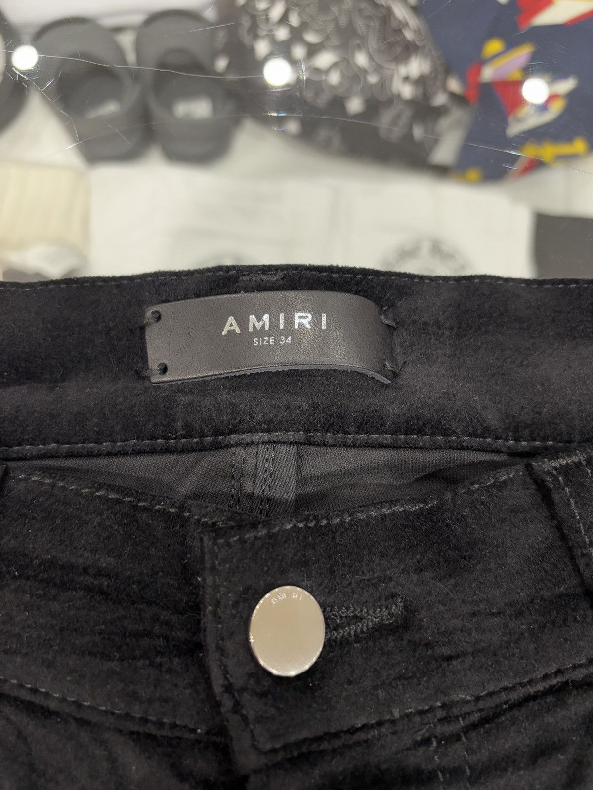 Amiri Suede Pants Black Size: 34
