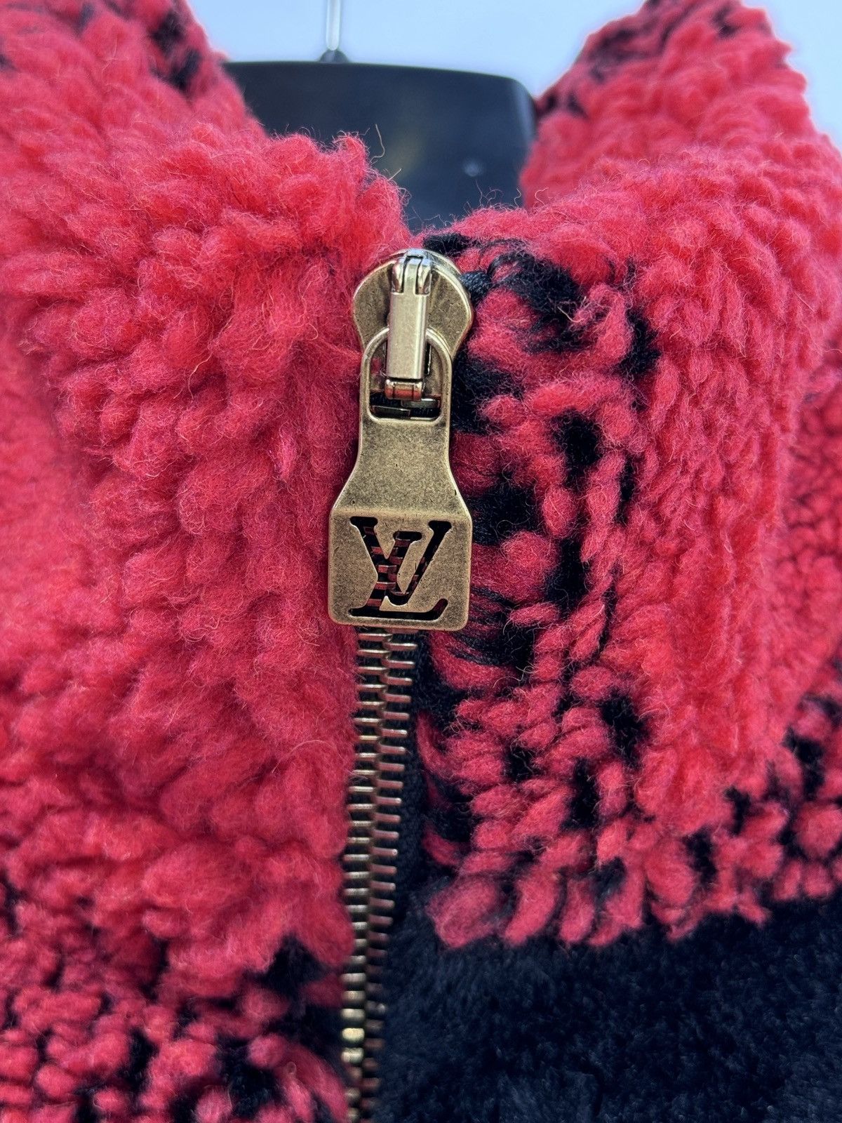 Louis Vuitton Fleece Red Flannel Zip Up Jacket 1AFXOF Size US L / EU 52-54 / 3 - 4 Thumbnail