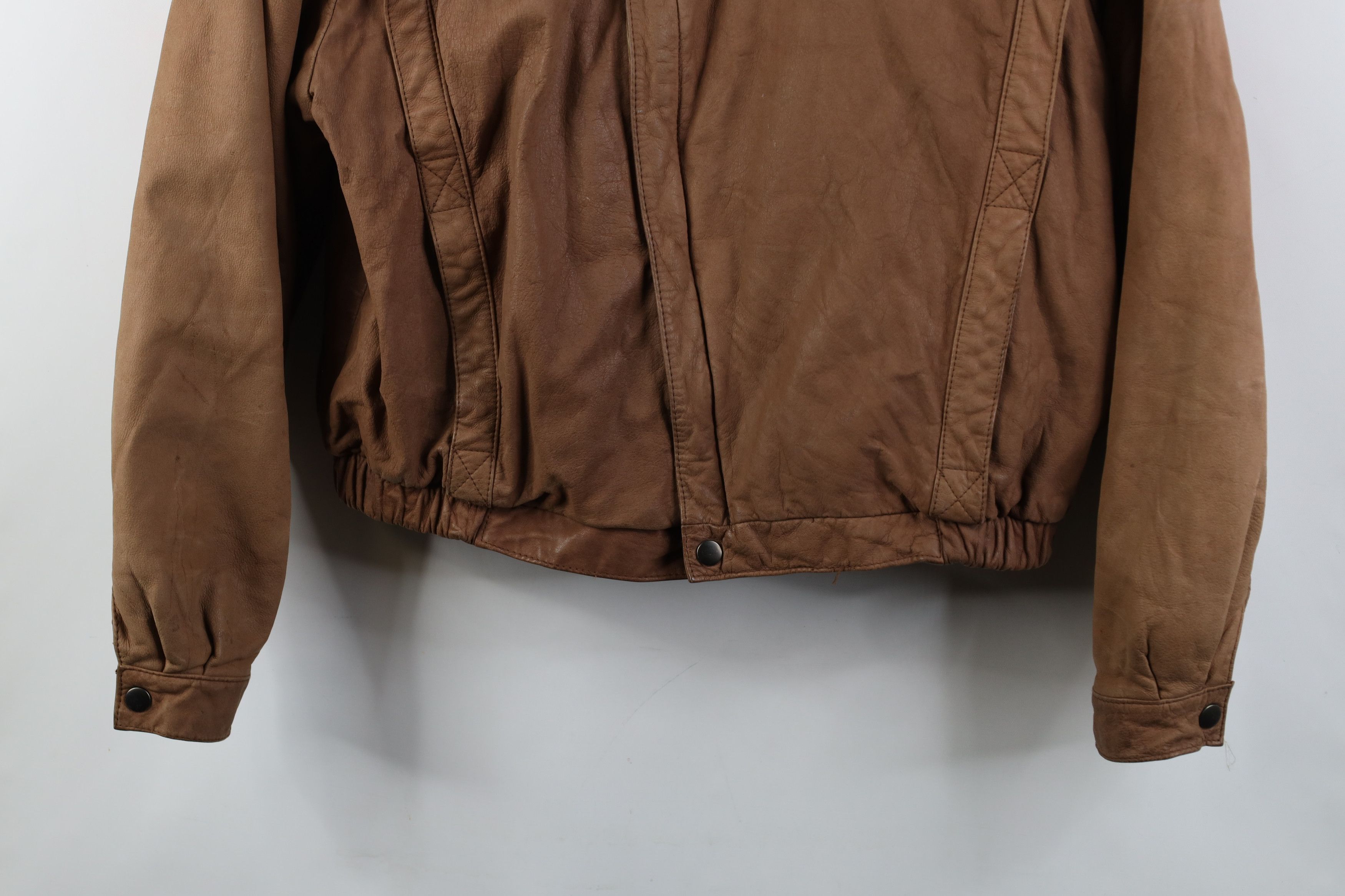 Vintage Vintage 80s 90s Streetwear Leather Flight Bomber Jacket Size M / US 6-8 / IT 42-44 - 3 Thumbnail