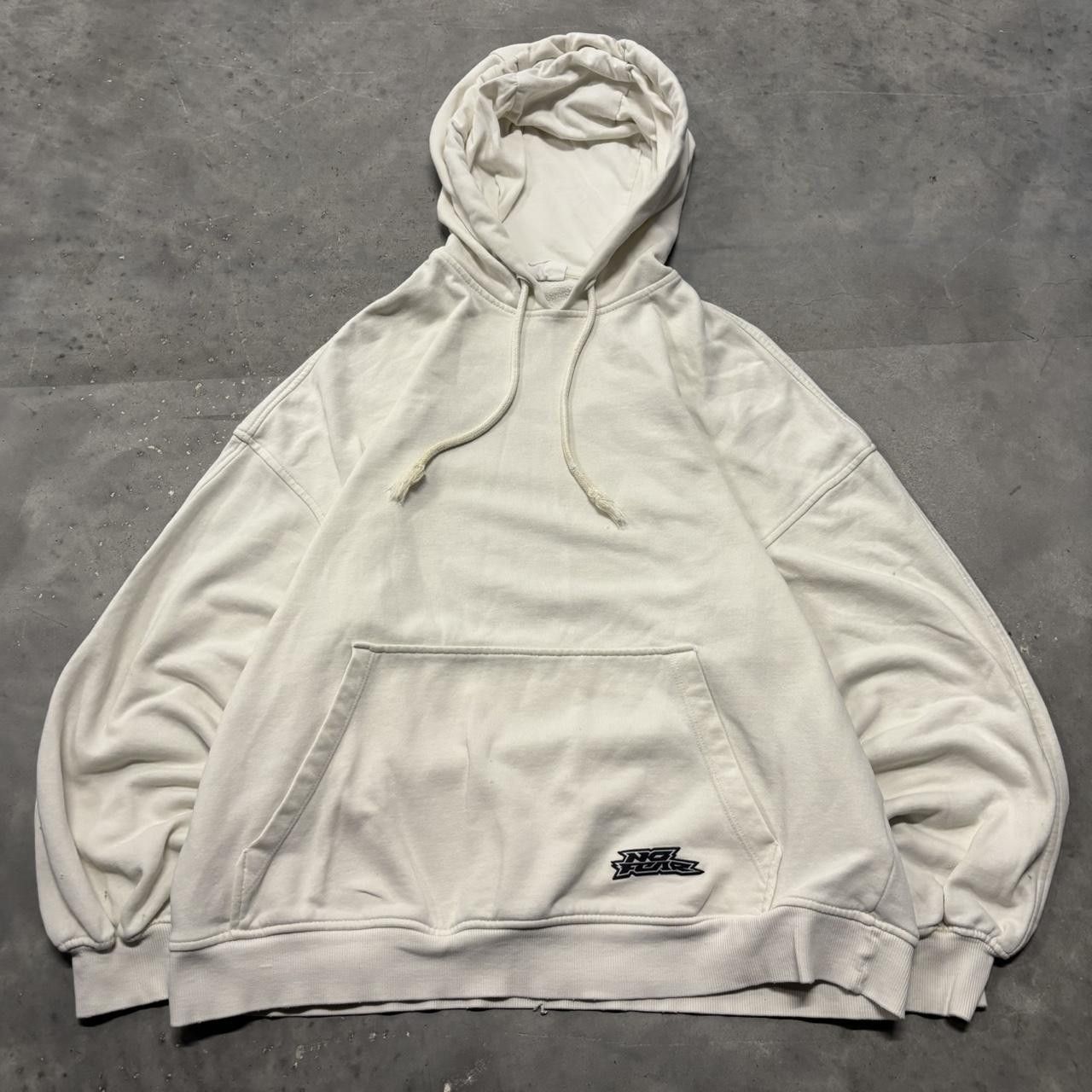 No Fear × Vintage Crazy Vintage Y2K/2000s White No Fear Skater Graphic Hoodie! Size US M / EU 48-50 / 2 - 2 Thumbnail