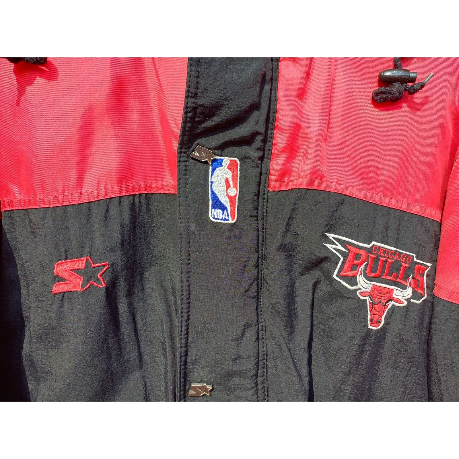 NBA × Starter Chicago Bulls 90s puffer "Baby Calf" blk red NBA vintage Size US XL / EU 56 / 4 - 6 Thumbnail