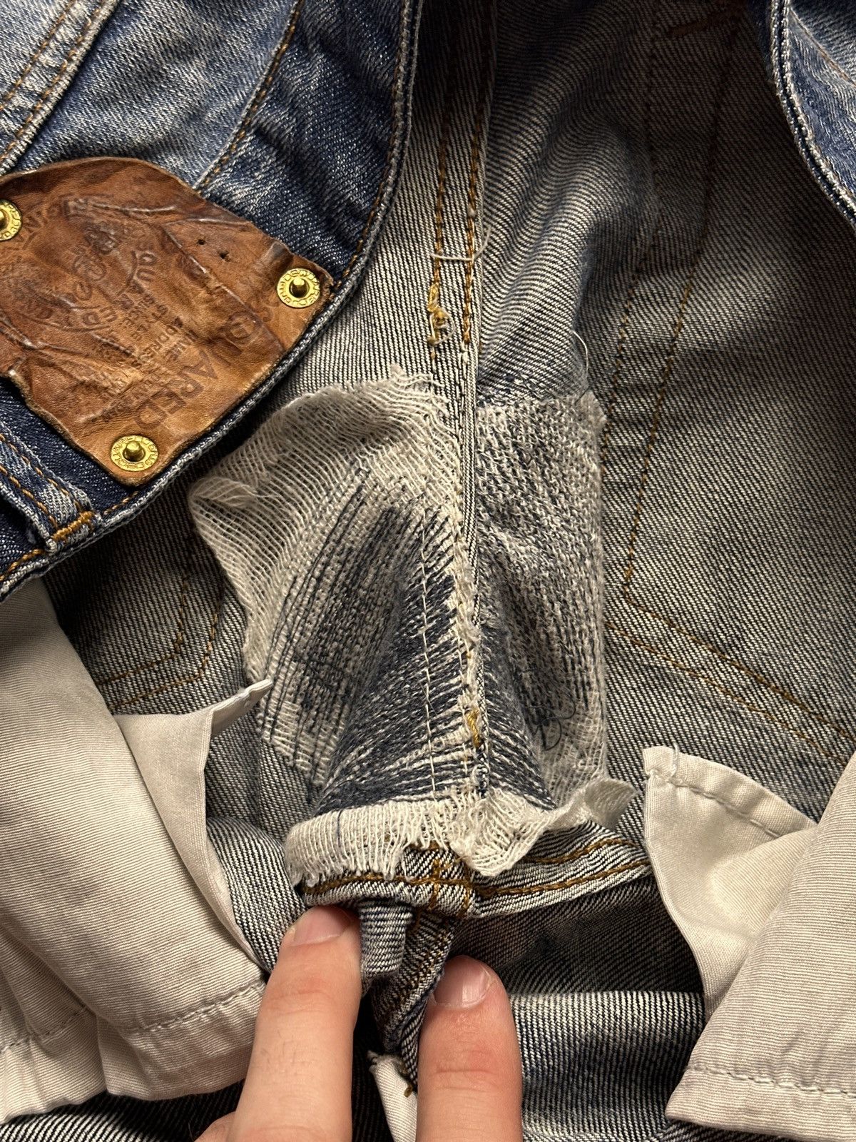 Dsquared2 Archive 00s Dsquared2 x FC Barcelona Distressed Denim 