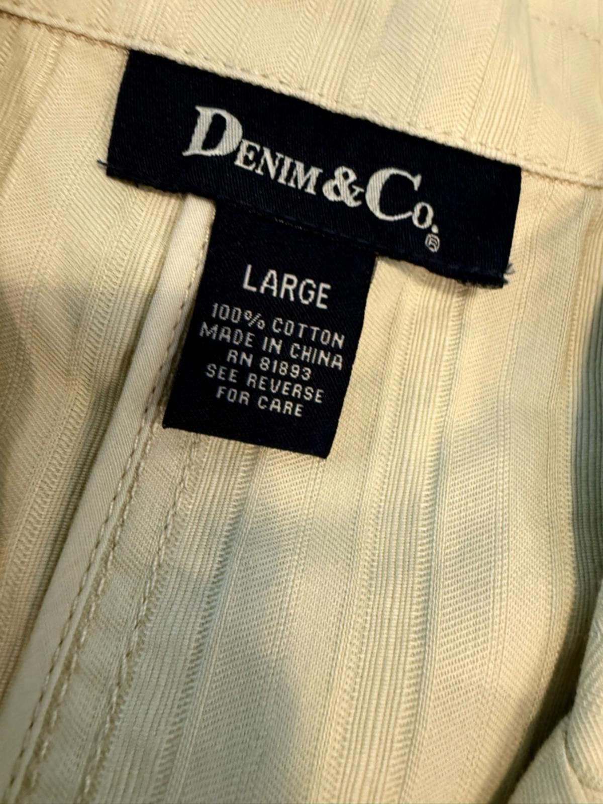 Other Denim & Co. light green boho cotton jacket button front LG Size L / US 10 / IT 46 - 7 Thumbnail