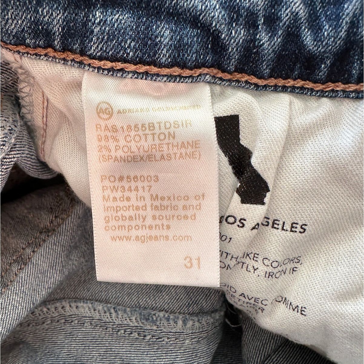 AG Adriano Goldschmied AG Prima ankle cigarette jeans medium wash 31 Japanese denim Size 31" - 9 Thumbnail