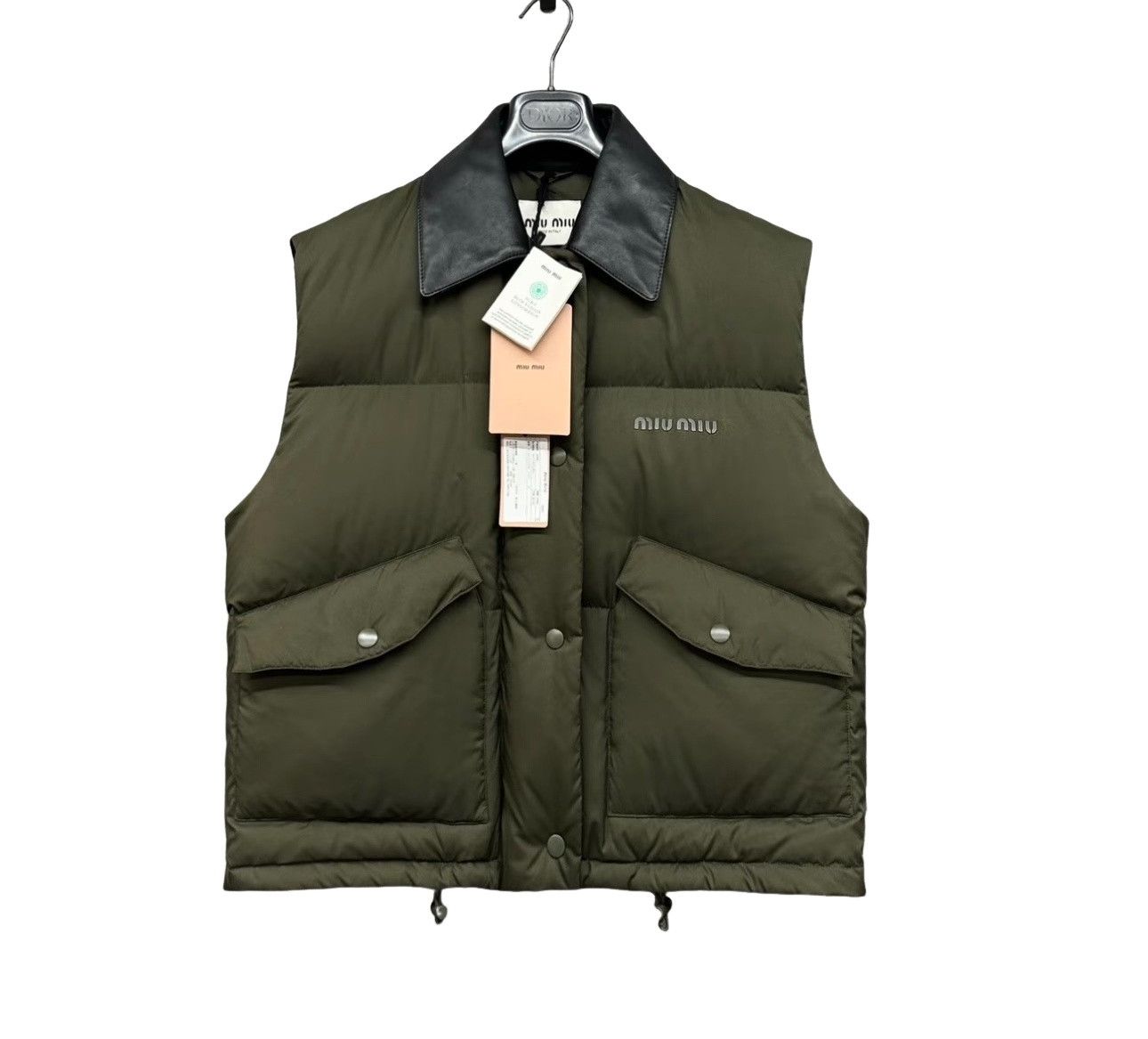 Miu Miu Miu Miu Leather Collar Down Vest IT 38 Size XS / US 0-2 / IT 36-38 - 1 Thumbnail