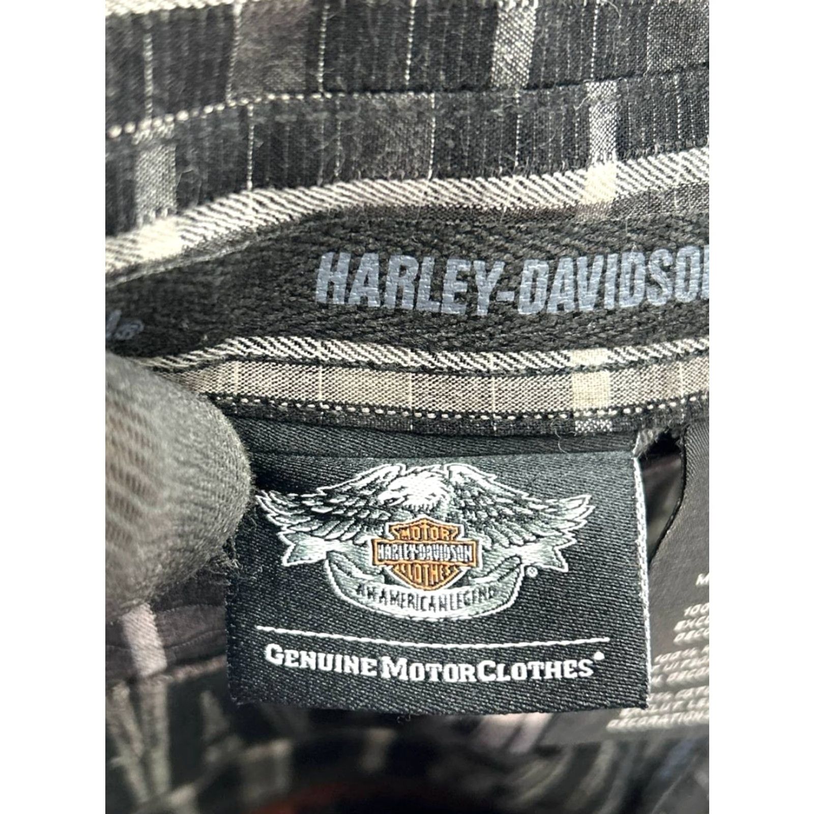 Harley Davidson Harley Davidson Flames Shirt Mens 3XL Black Cotton Plaid Embroidered Button Up Size US XXL / EU 58 / 5 - 7 Thumbnail