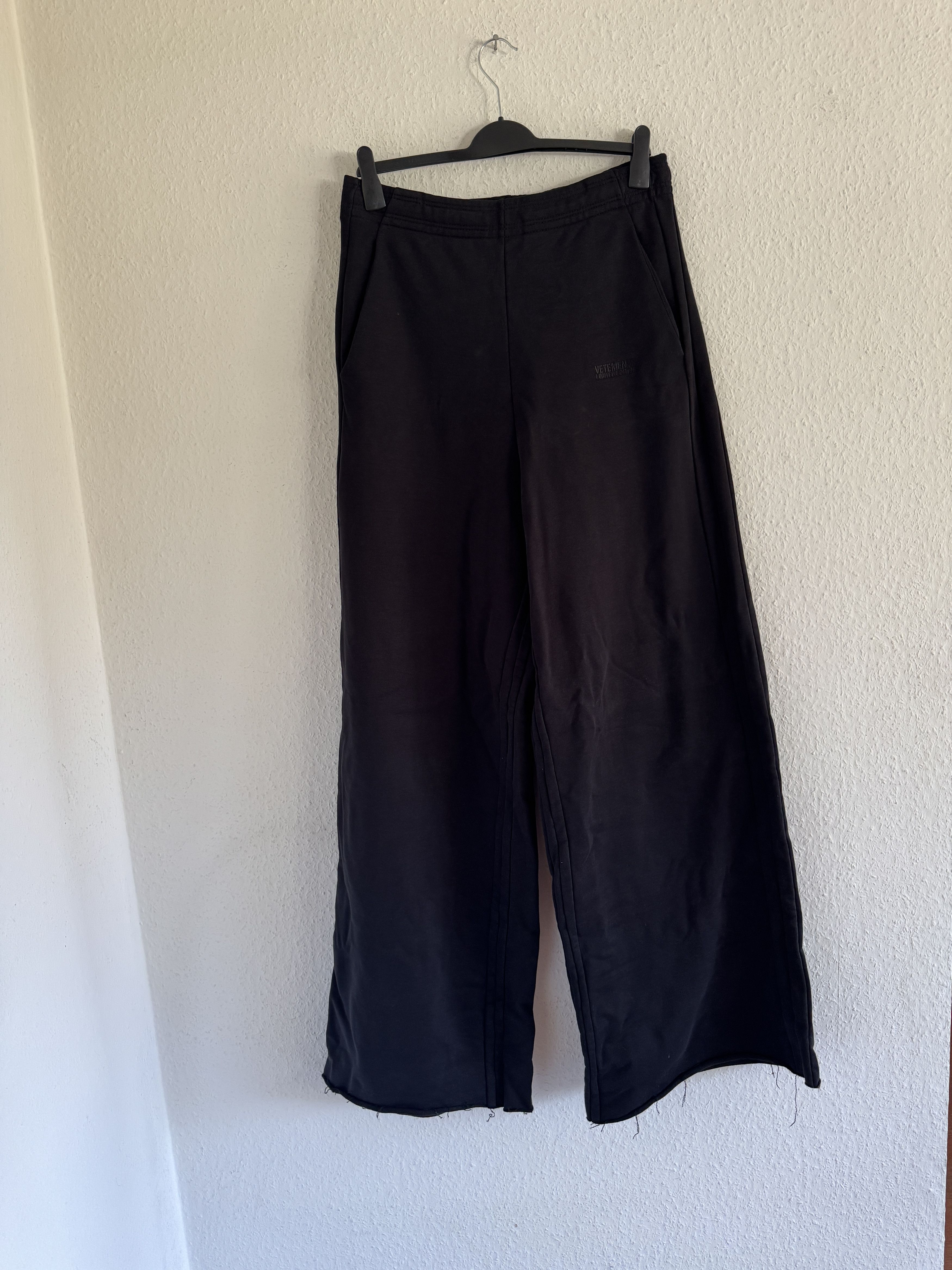 Vetements Wide Leg Panelled Cotton Blend Jersey Sweatpants Size US 32 / EU 48 - 2 Thumbnail