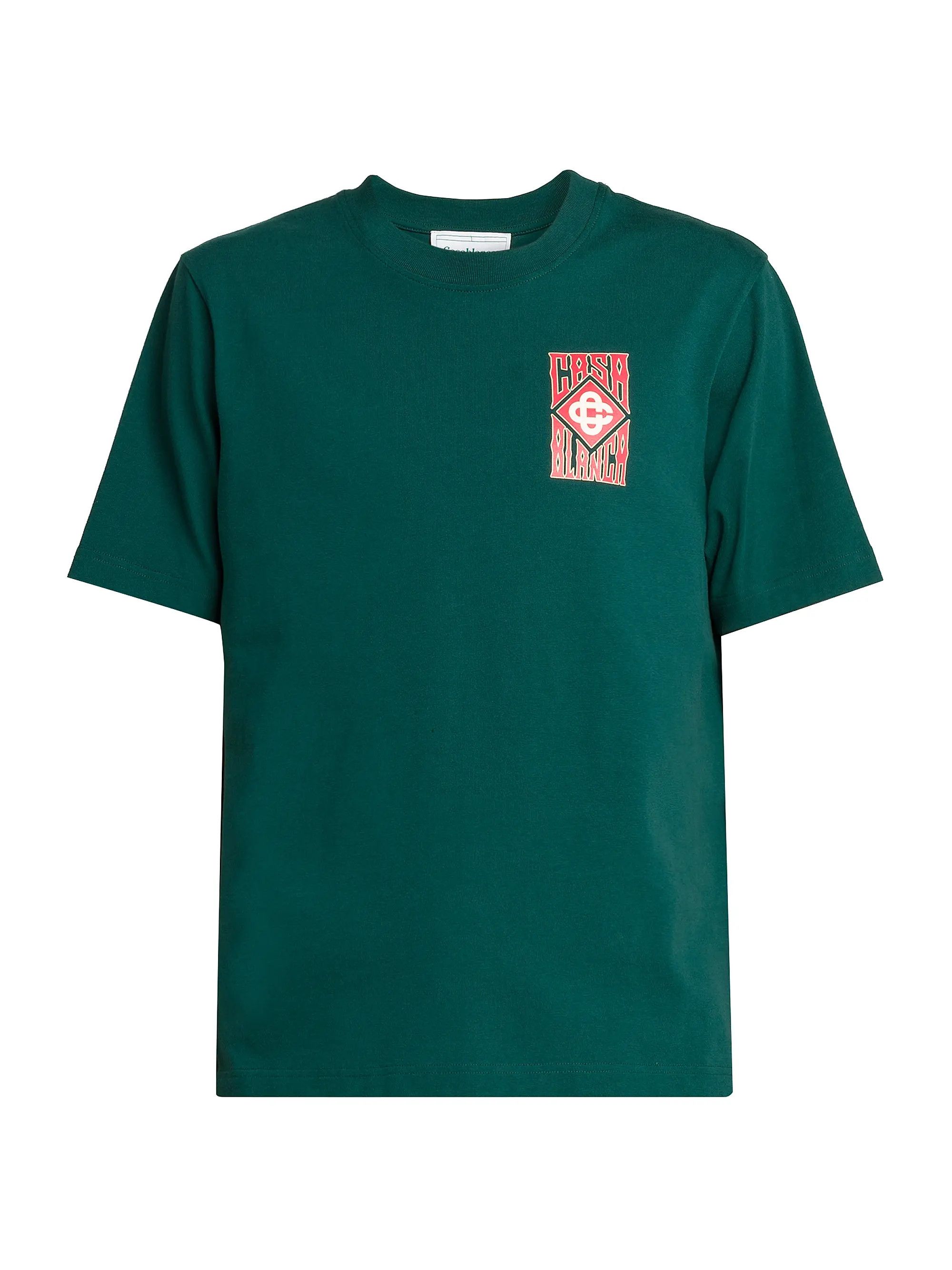 Casablanca os11x0725 Gothic Stacked Logo Screen-Printed T-Shirt Green Size US S / EU 44-46 / 1 - 1 Thumbnail