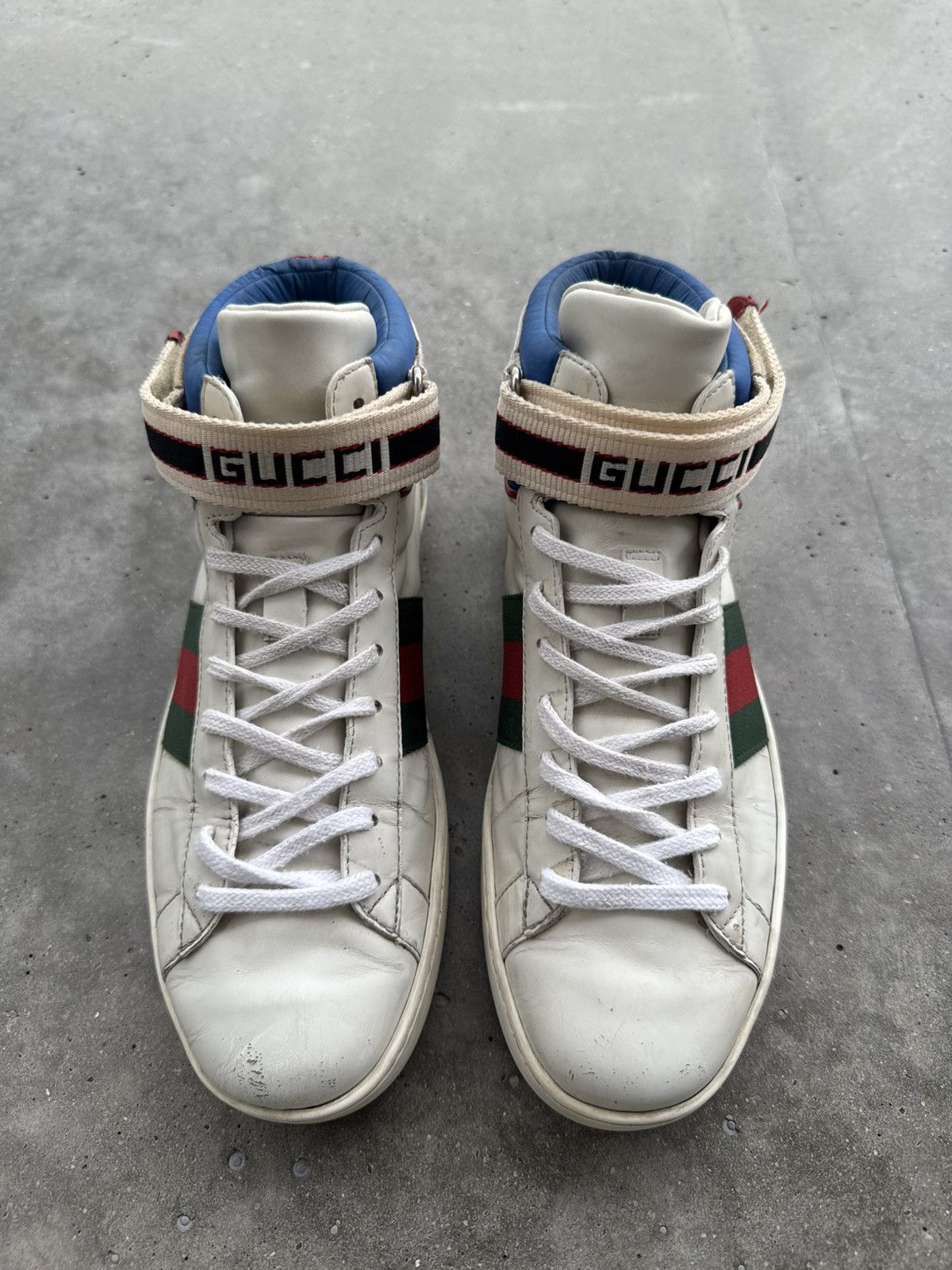Gucci STEAL Gucci Ace High Strap GG hi-top sneakers designer Size US 7 / EU 40 - 3 Thumbnail