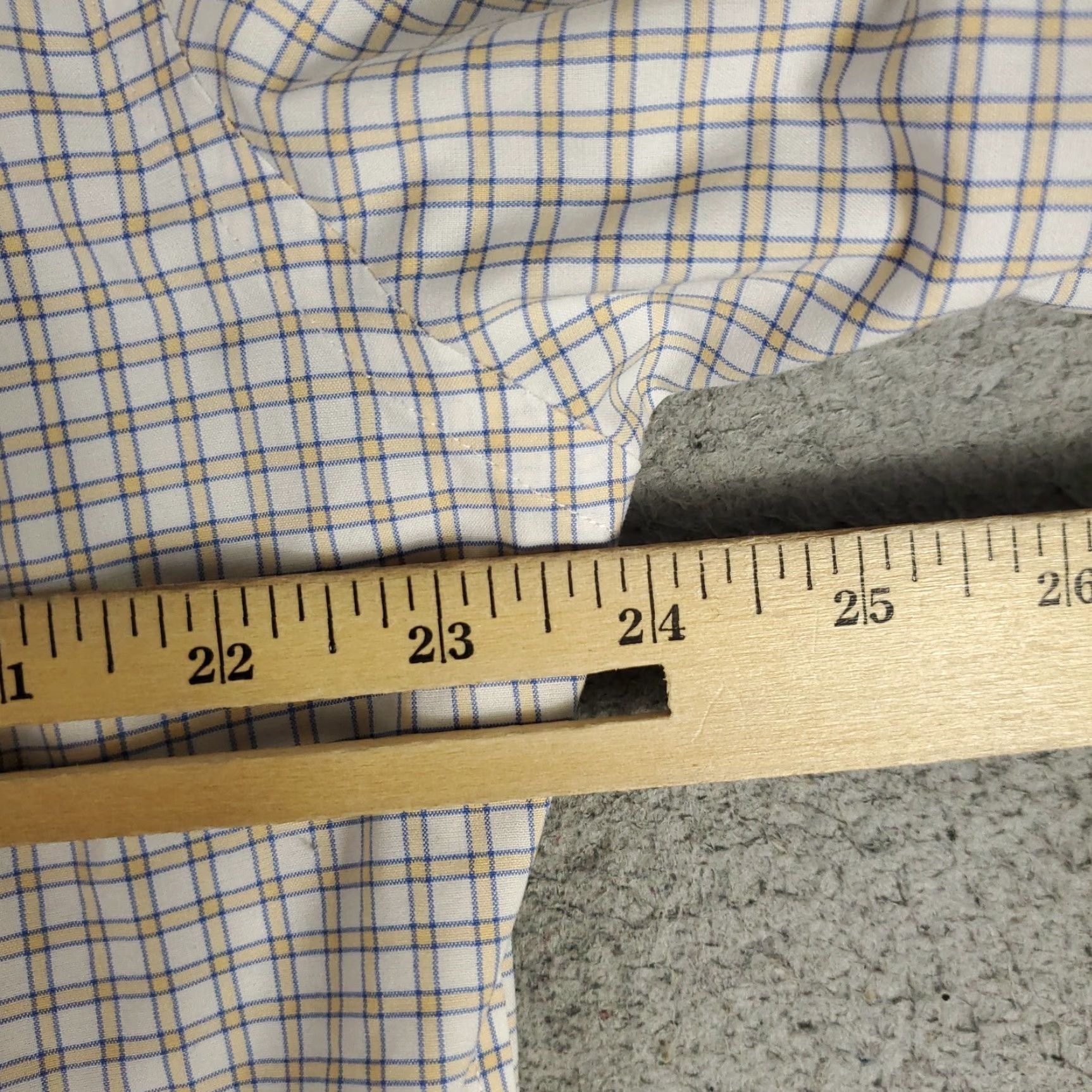 Brooks Brothers Brooks Brothers Shirt Mens 16 Yellow Plaid Dress Button Up Long Sleeve Size 42R - 5 Thumbnail