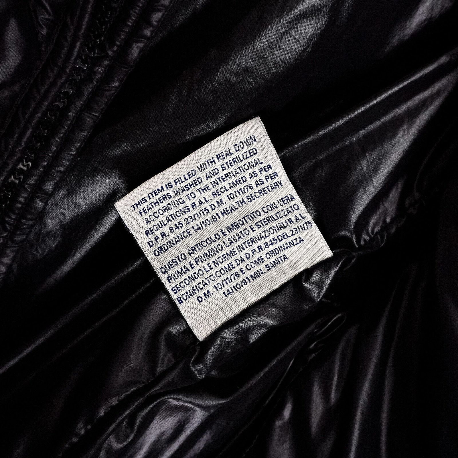 Moncler Vintage Moncler Biker Black Logo Down Puffer Jacket Size US S / EU 44-46 / 1 - 15 Thumbnail