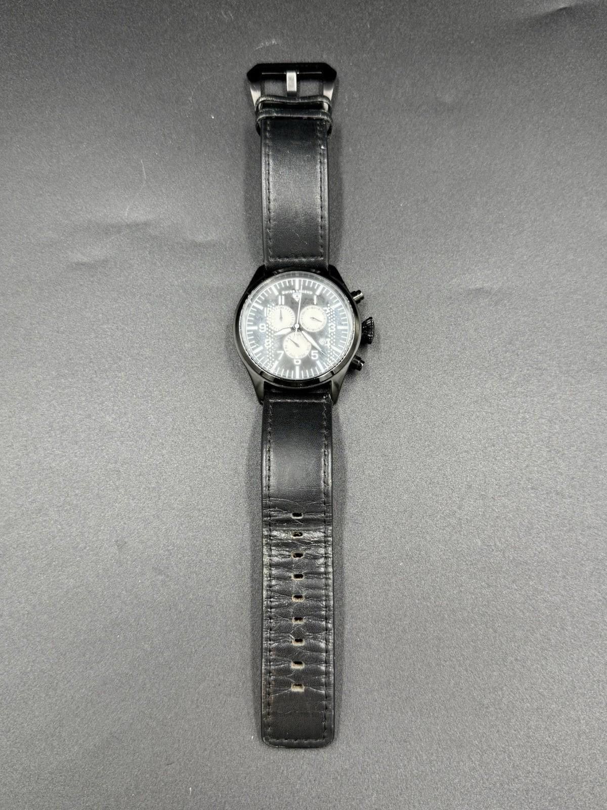Swiss Legend Swiss Legend Pioneer Chronograph Watch 413172071 Black Dial Size ONE SIZE - 3 Thumbnail
