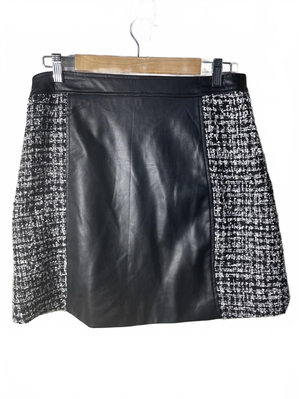 Marc Jacobs Marc New York Tweed Mini Skirt Women's 8 Black White Glam Size 30" / US 8 / IT 44 - 7 Thumbnail