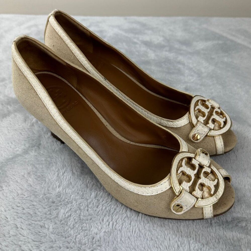 Tory Burch Tory Burch Beige Wedges Women's Size 8 US Size US 8 / IT 38 - 1 Thumbnail