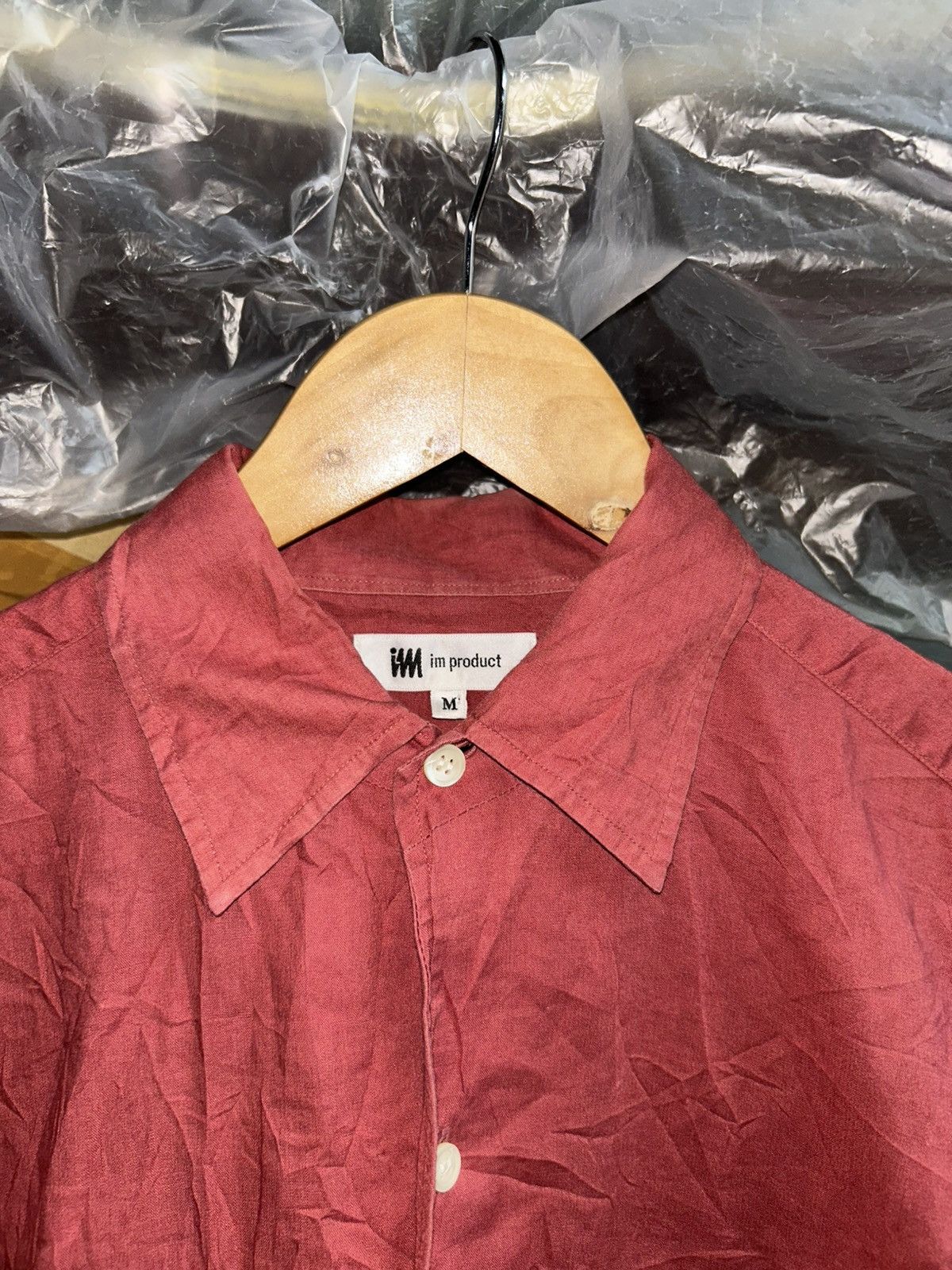Issey Miyake IM Product Plain Red Short Sleeve Pocket Button Up Shirt Size US M / EU 48-50 / 2 - 8 Thumbnail