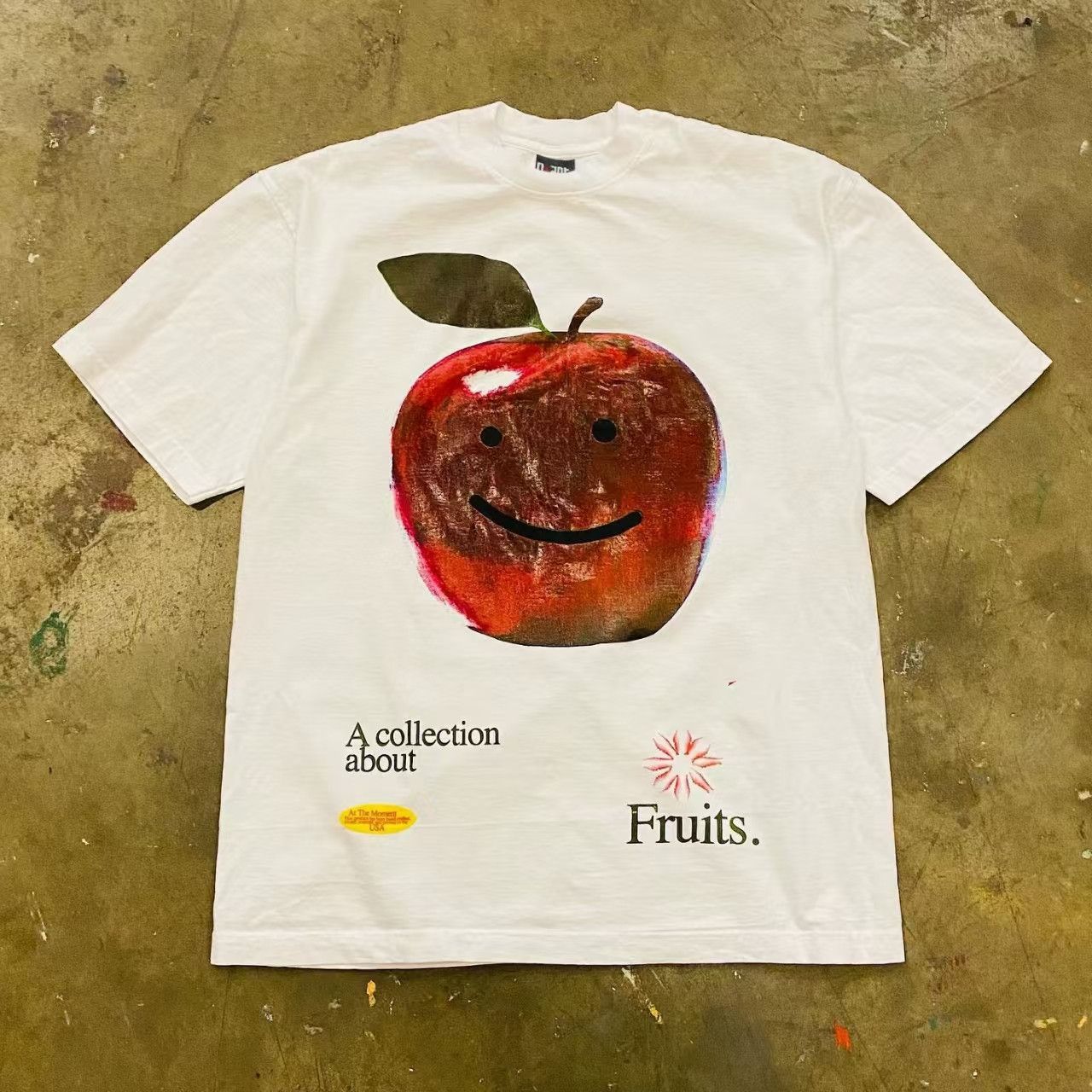 Japanese Brand × Vintage White casual retro apple print t-shirt Size US M / EU 48-50 / 2 - 1 Thumbnail