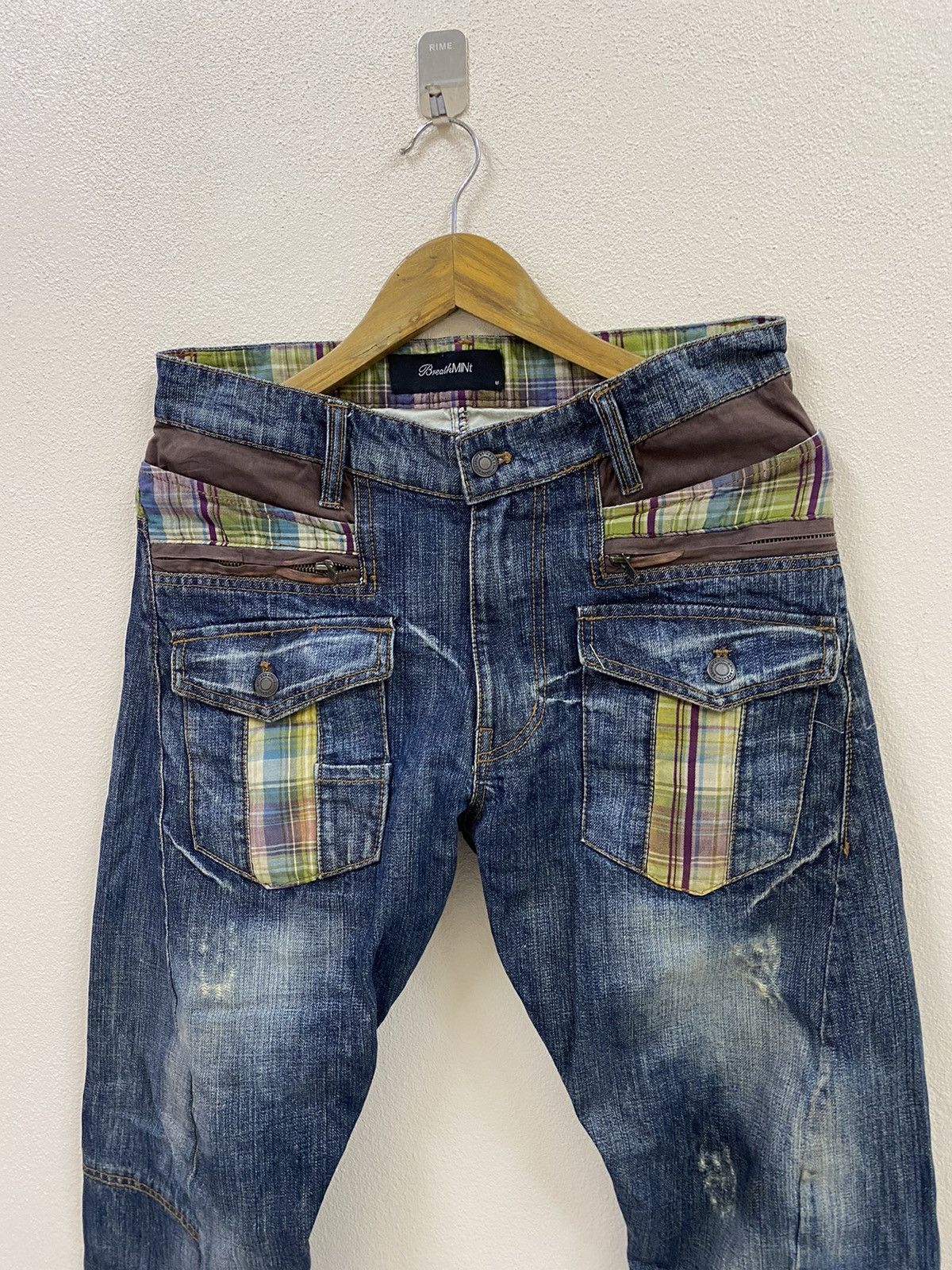 Japanese Brand Vtg Breathmint Denim Double Waist Multi Pocket Size US 34 / EU 50 - 3 Thumbnail
