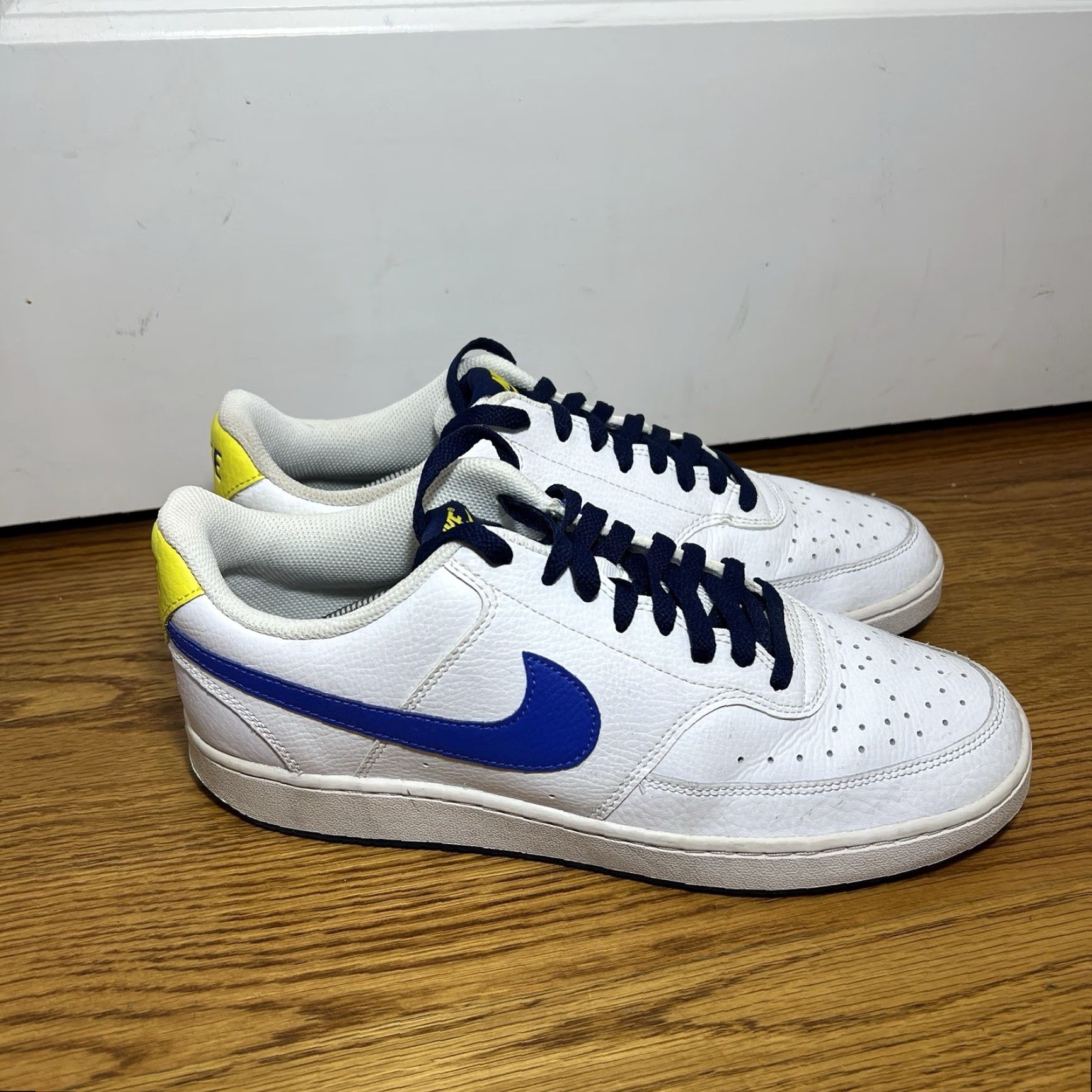 Nike Men's Nike Court Vision Lo White-Hyper Royal-Blue Void DM1187 102 Size 11 Mens Size US 11 / EU 44 - 2 Thumbnail