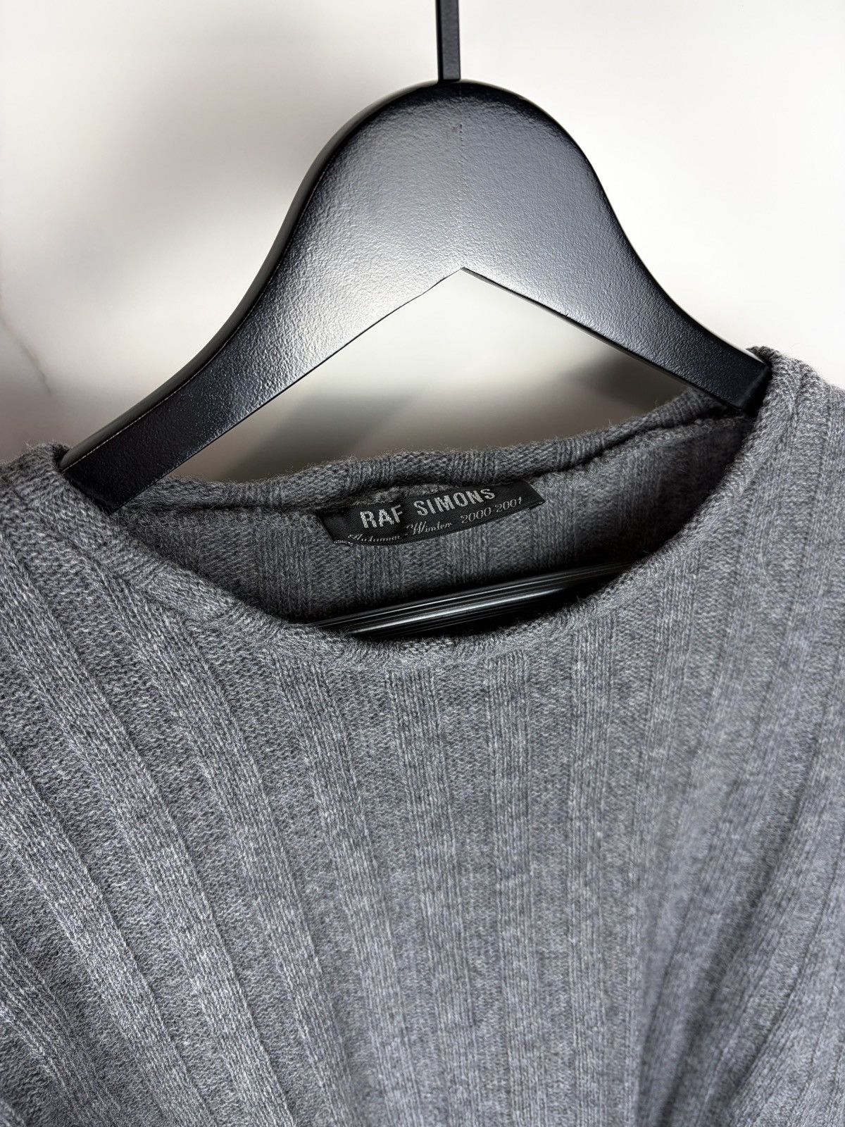 Raf Simons AW00 Raf Simons Confusion Flared Cuff Wool Knit Sweater Gray Size US M / EU 48-50 / 2 - 7 Thumbnail
