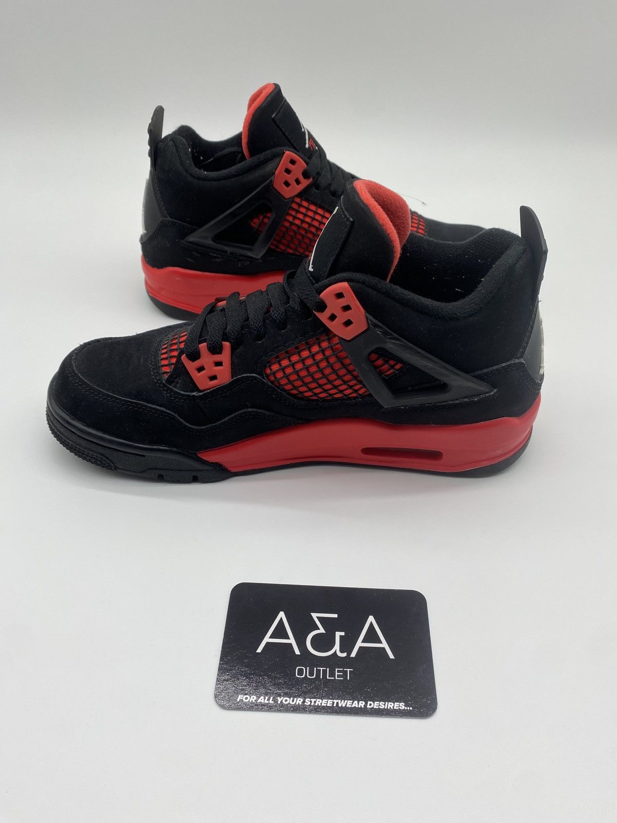 Jordan 4 Red Thunder - No Box US 5.5 Like New Free Shipping