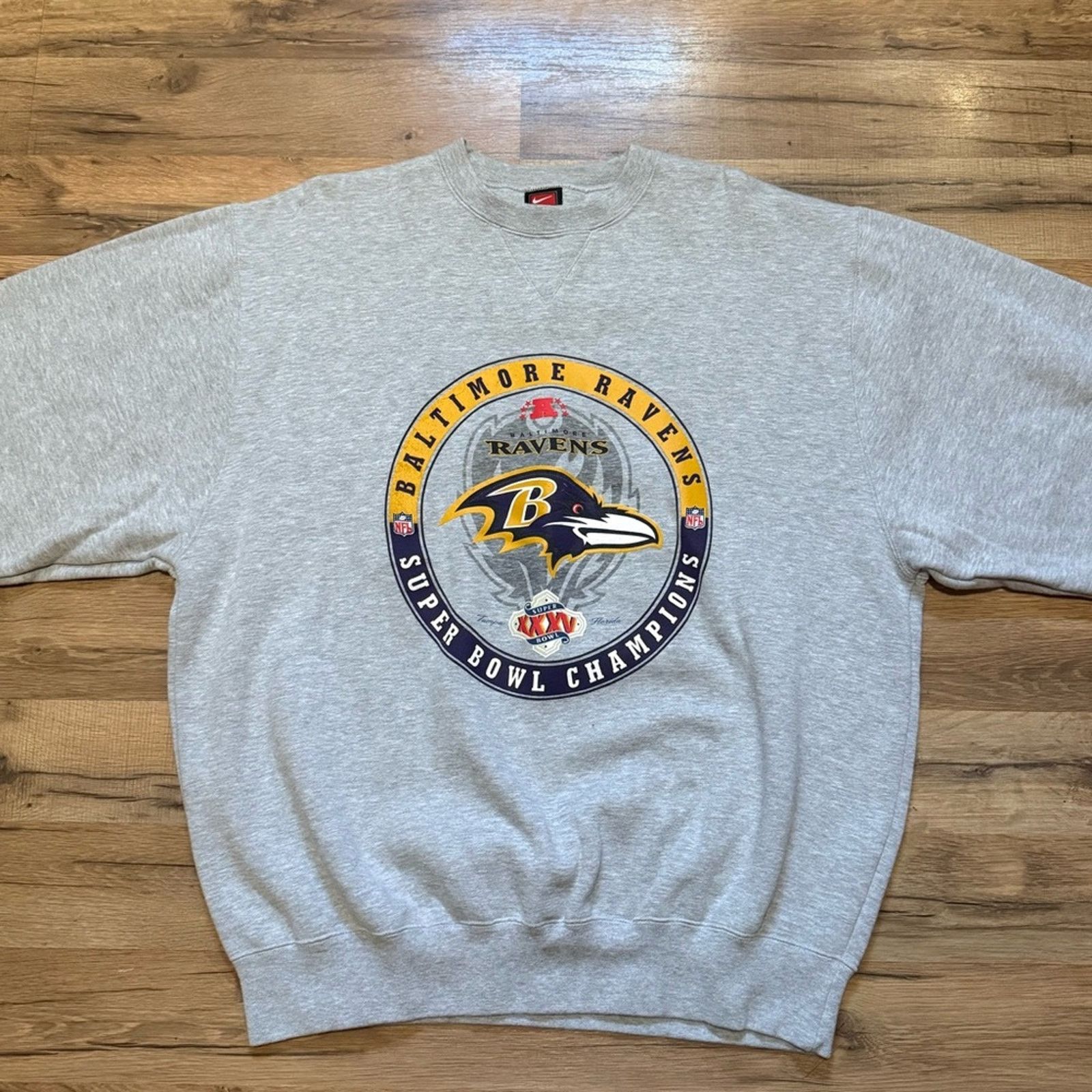 Nike 2001 Nike Baltimore ravens Super Bowl Champions Sweatshirt Size US L / EU 52-54 / 3 - 2 Thumbnail