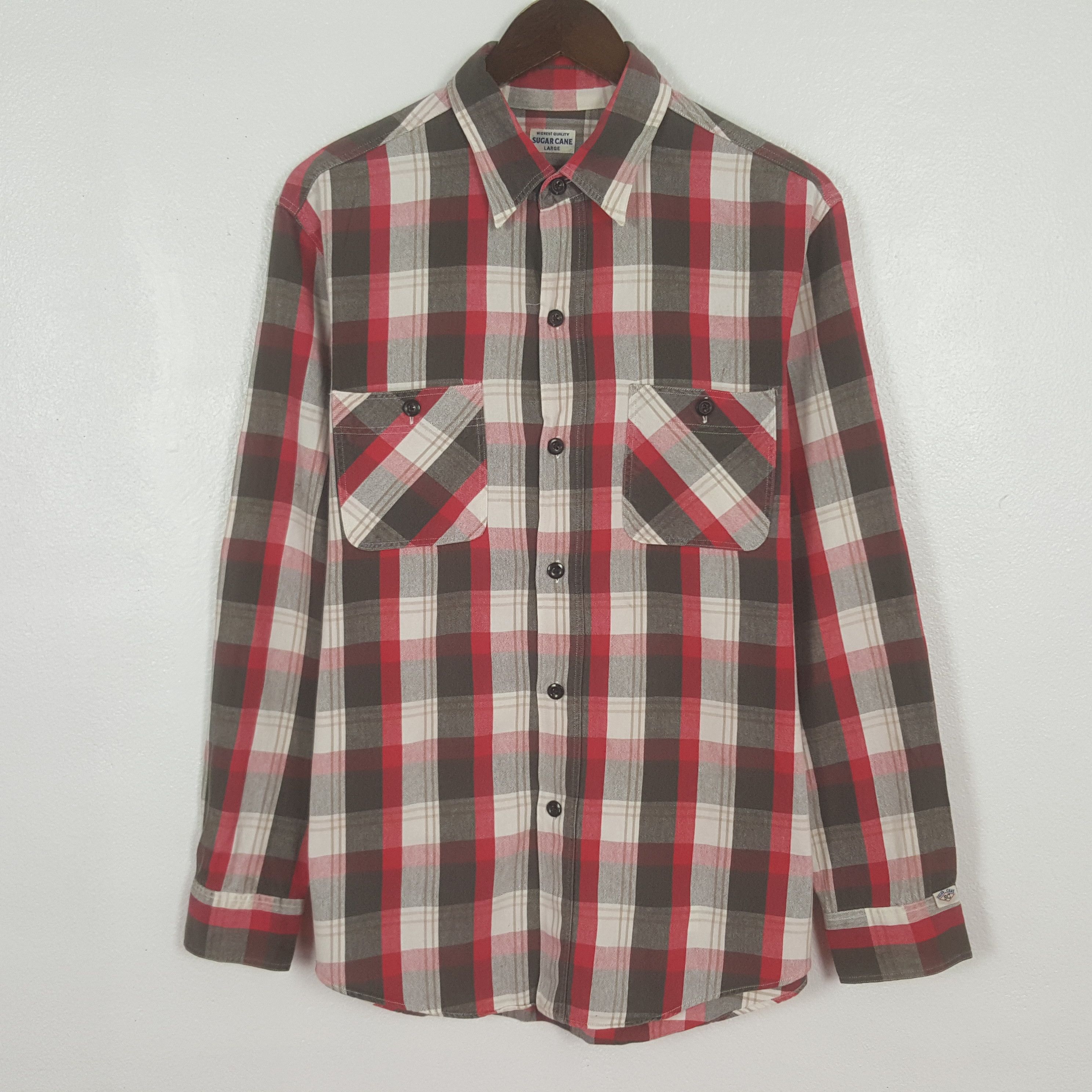 Sugar Cane Vintage Sugar Cane Flannel Button Up Shirt Size US M / EU 48-50 / 2 - 1 Thumbnail