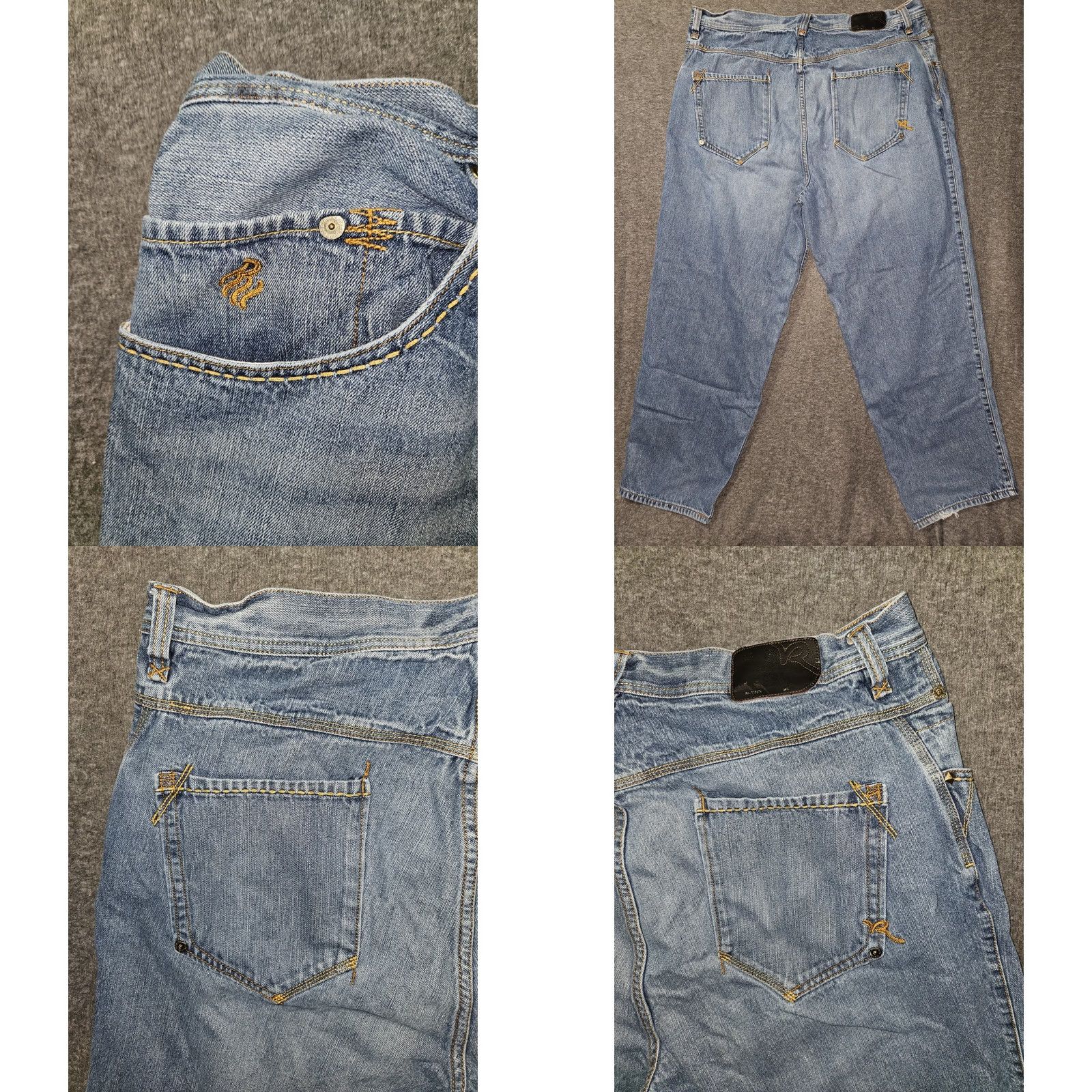 Rocawear VINTAGE Rocawear Baggy Jeans Mens 44x32 Blue High Rise 90s Hip Hop Y2K Wide-Leg Denim Pocket Distressed Easy Care Regular Size 44 Mens Size US 44 / EU 60 - 8 Thumbnail