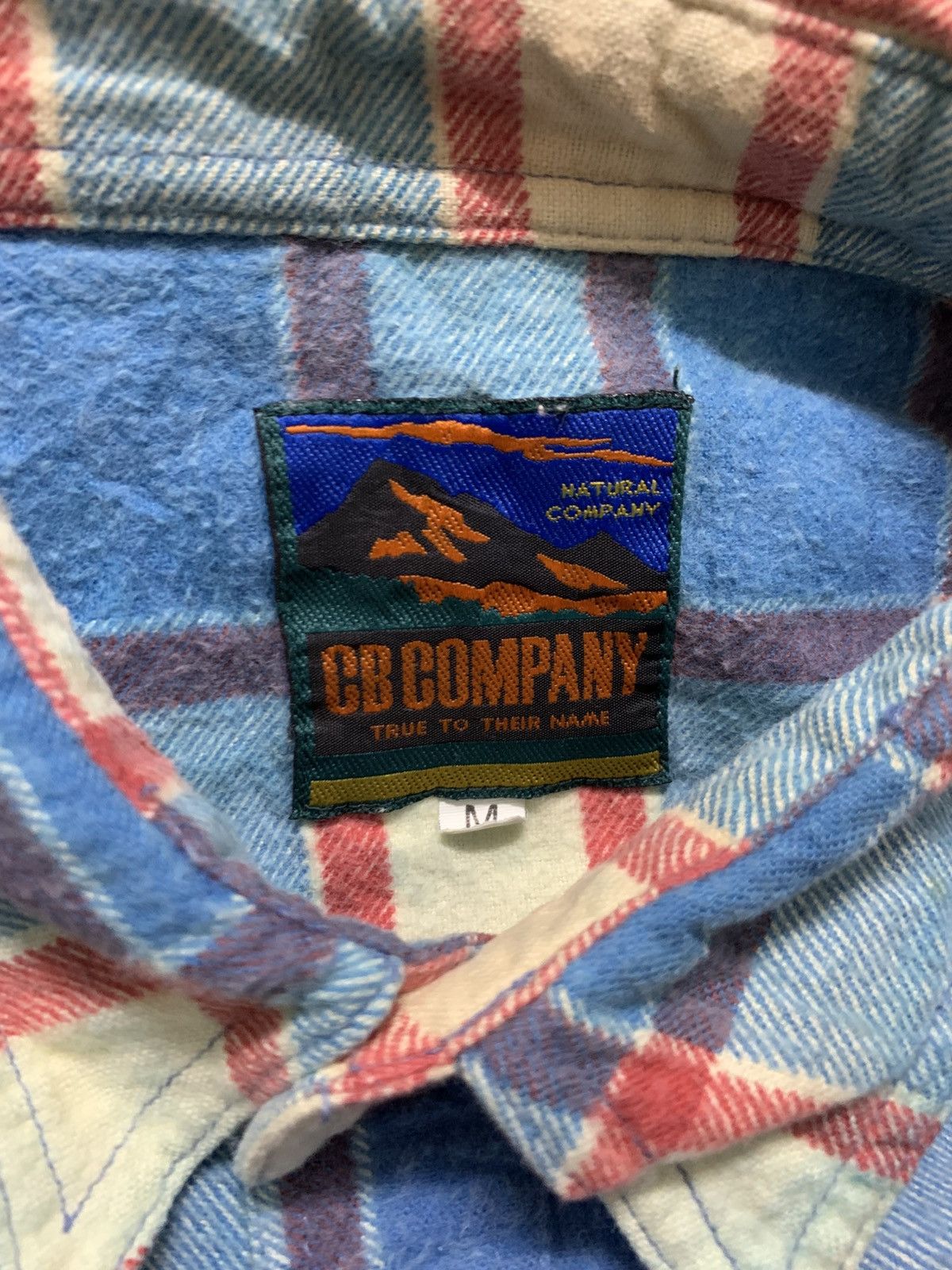 Flannel Vintage GB Company Blue Plaid Flannel Shirt Grunge Size US M / EU 48-50 / 2 - 5 Thumbnail