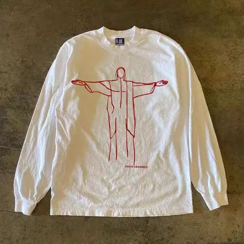 Other White retro washed God print long sleeve tee Size US L / EU 52-54 / 3 - 1 Thumbnail